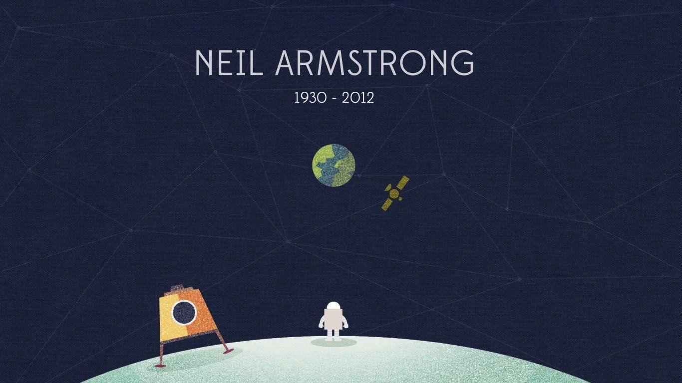 Neil Armstrong, Astronaut, Minimalism Wallpaper HD / Desktop and Mobile Background