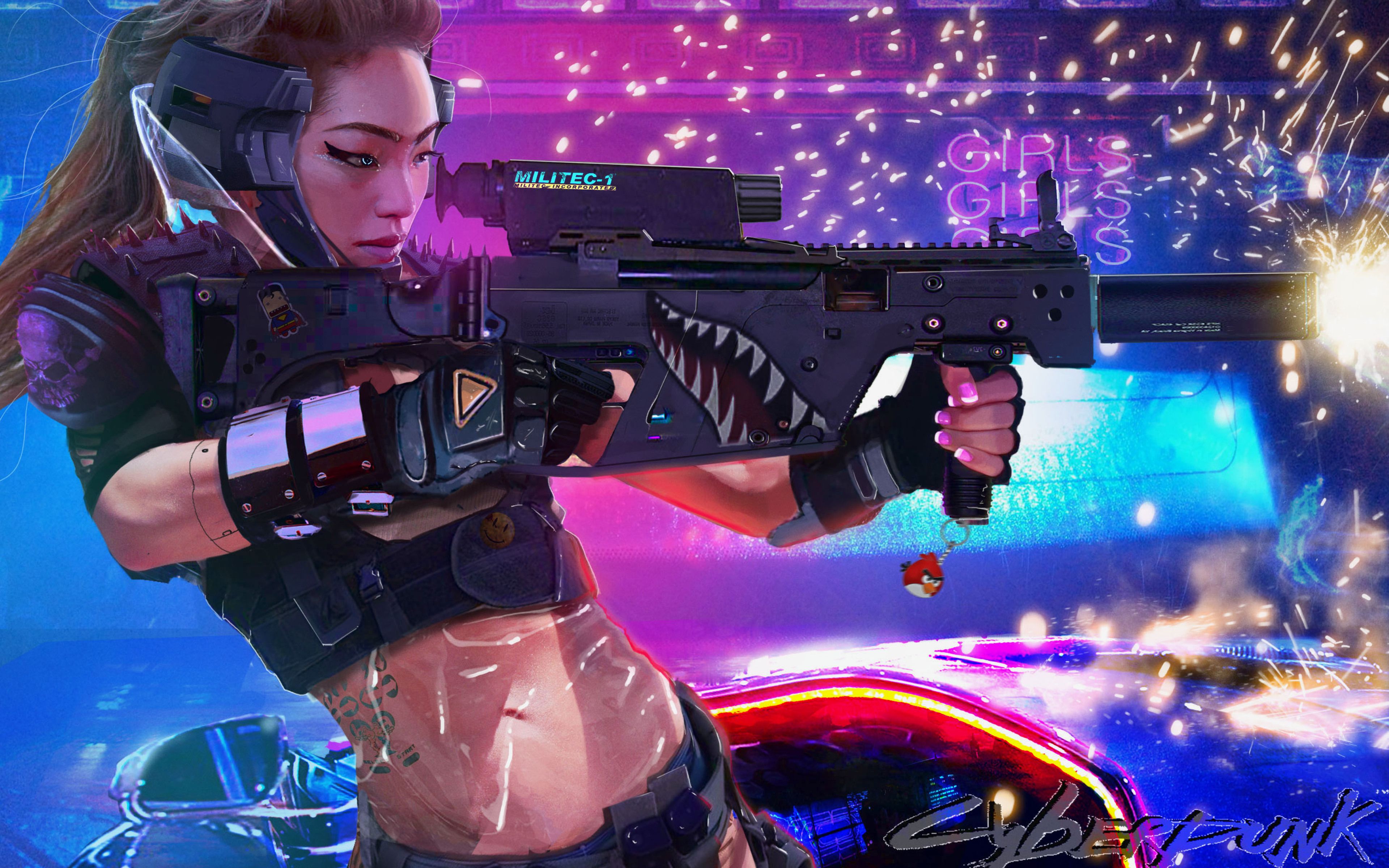 Asian Girl Cyberpunk 2077, HD Games, 4k .hdqwalls.com