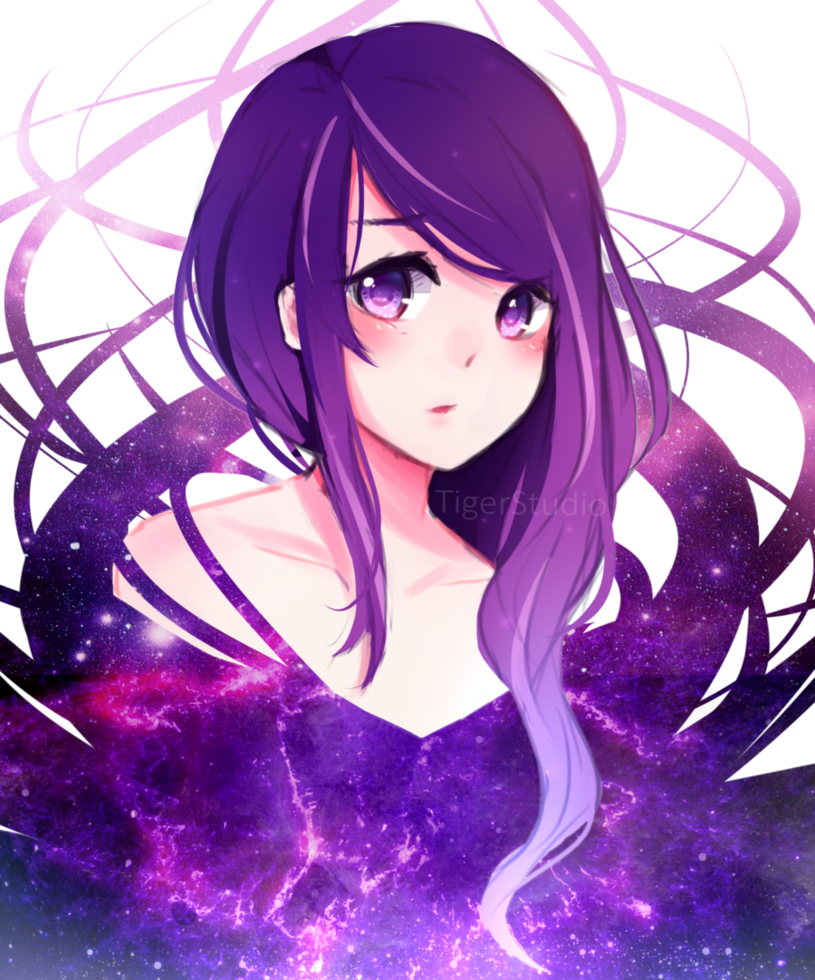 Purple Anime Wolf Girl Wallpaperwalpaperlist.com