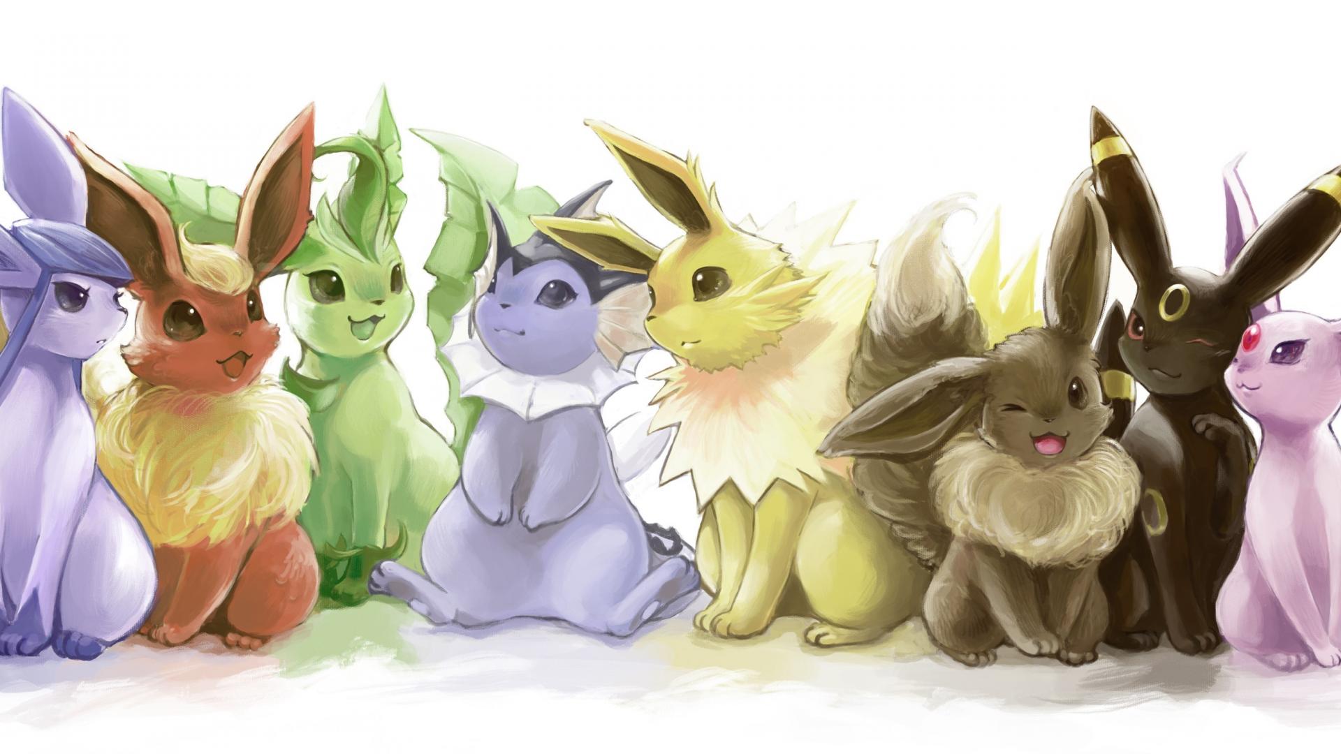 Eevee Evolutions Desktop Background HD Wallpaper