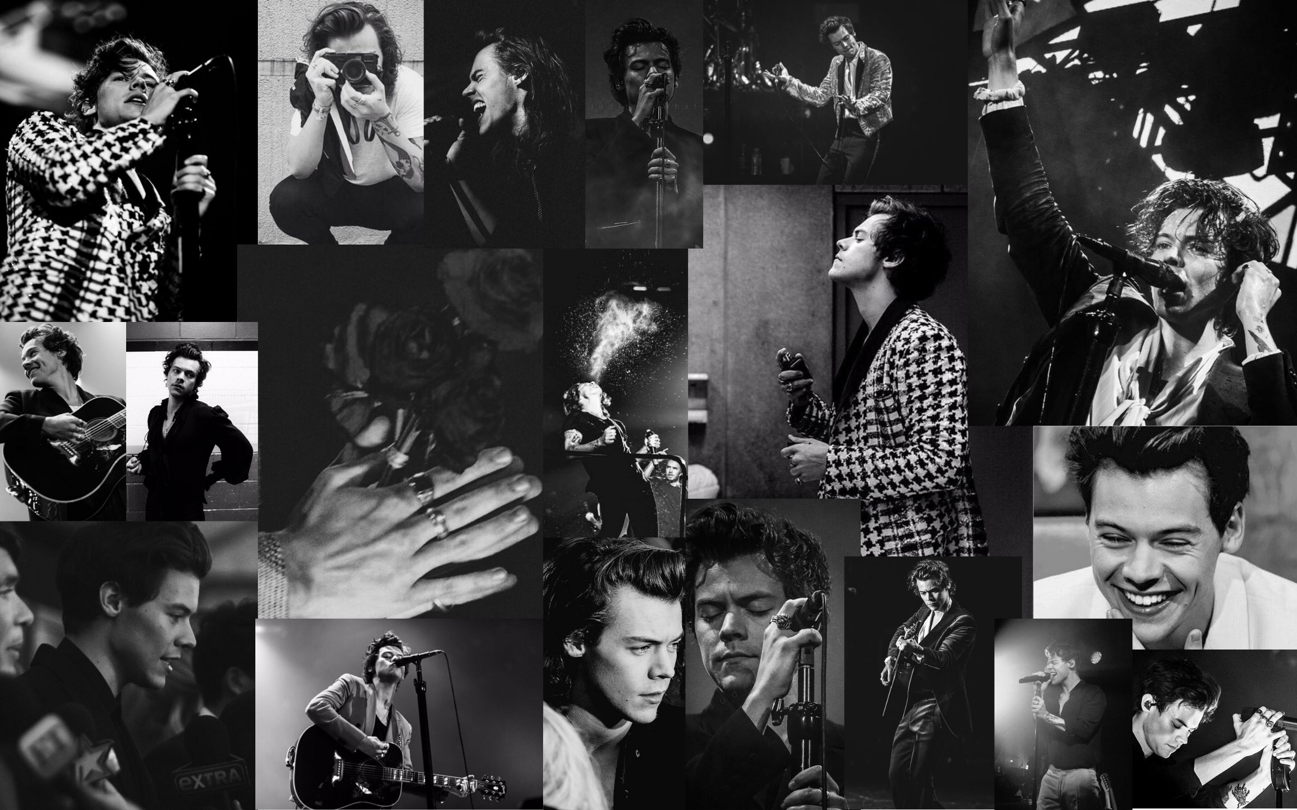 Black and white Harry Styles wallpaper background. Harry styles wallpaper, Wallpaper background, Harry styles picture