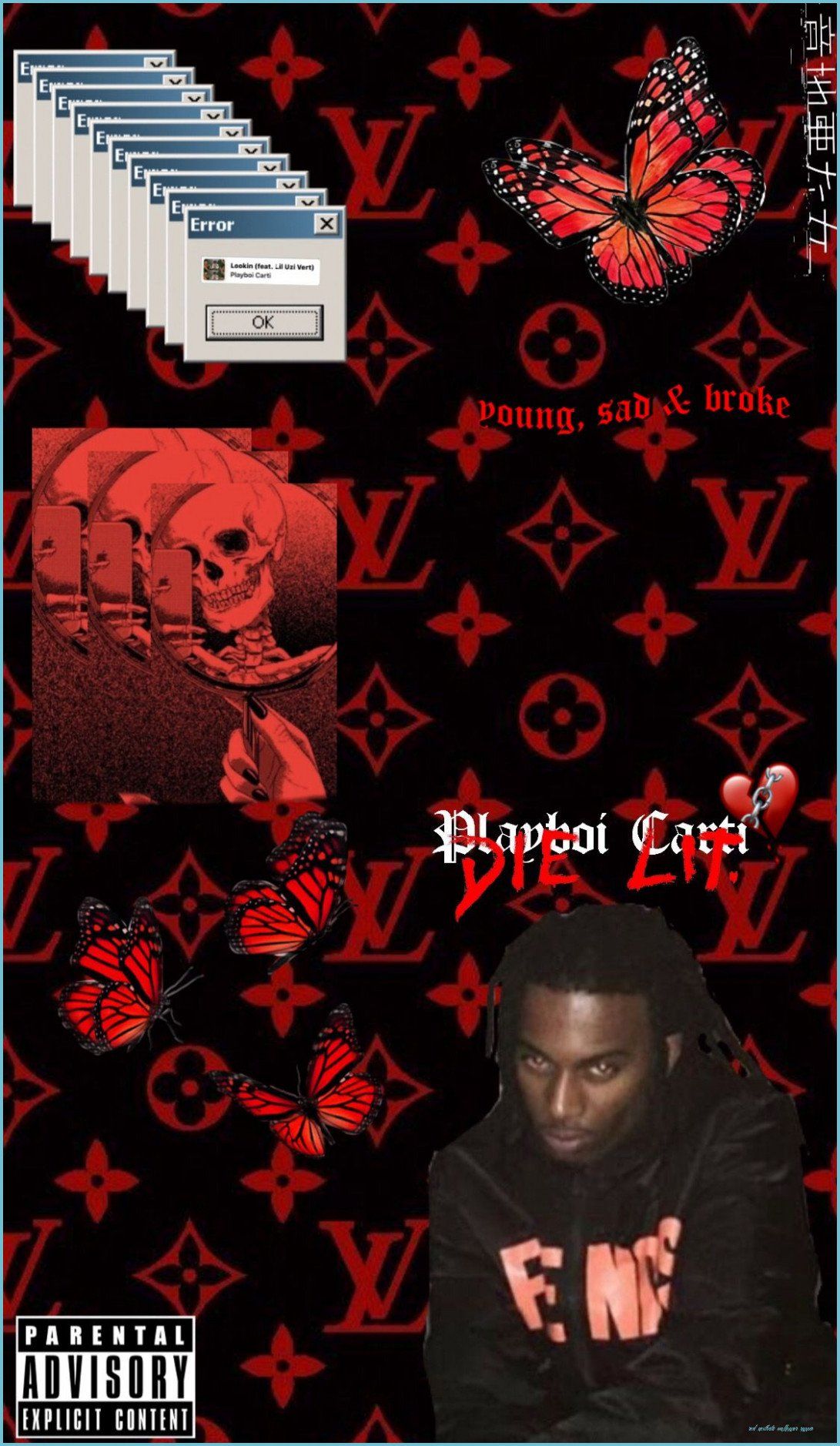 Free download Playboi Carti x LV in 12 Rapper wallpaper iphone Red red [1091x1878] for your Desktop, Mobile & Tablet. Explore Aesthetic Rapper Wallpaper. Rapper Wallpaper, Rapper Wallpaper, Future Rapper Wallpaper