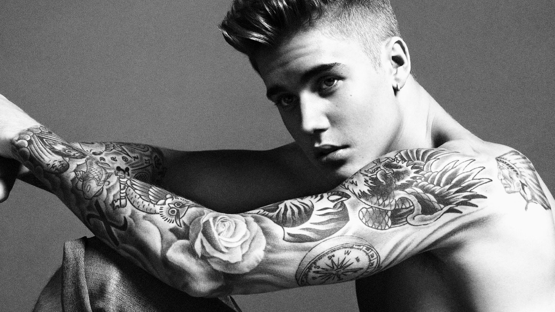 Justin Bieber tattoos tanktop unisex custom clothing size s-3xl