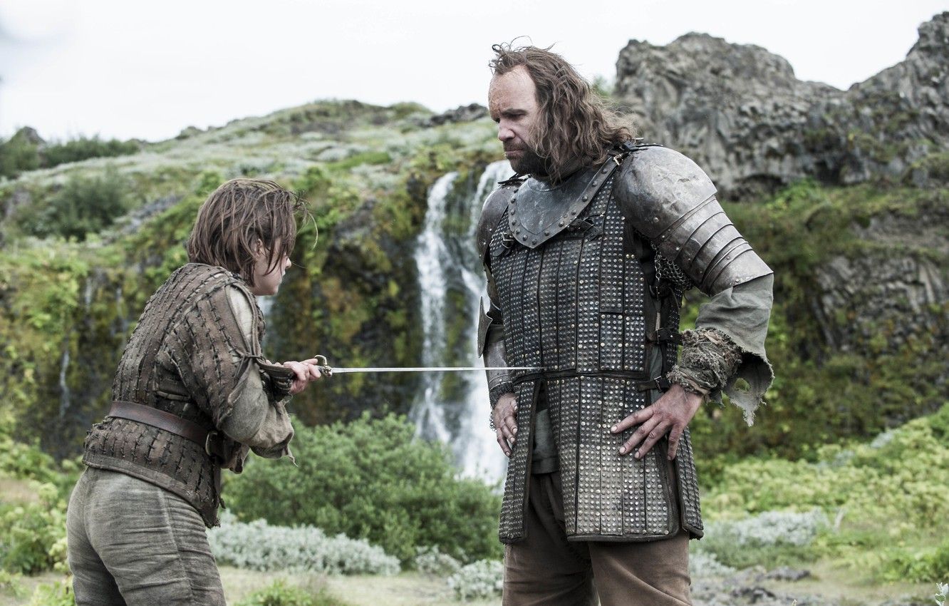 Thrones, Sandor Clegane, Arya Stark .goodfon.com