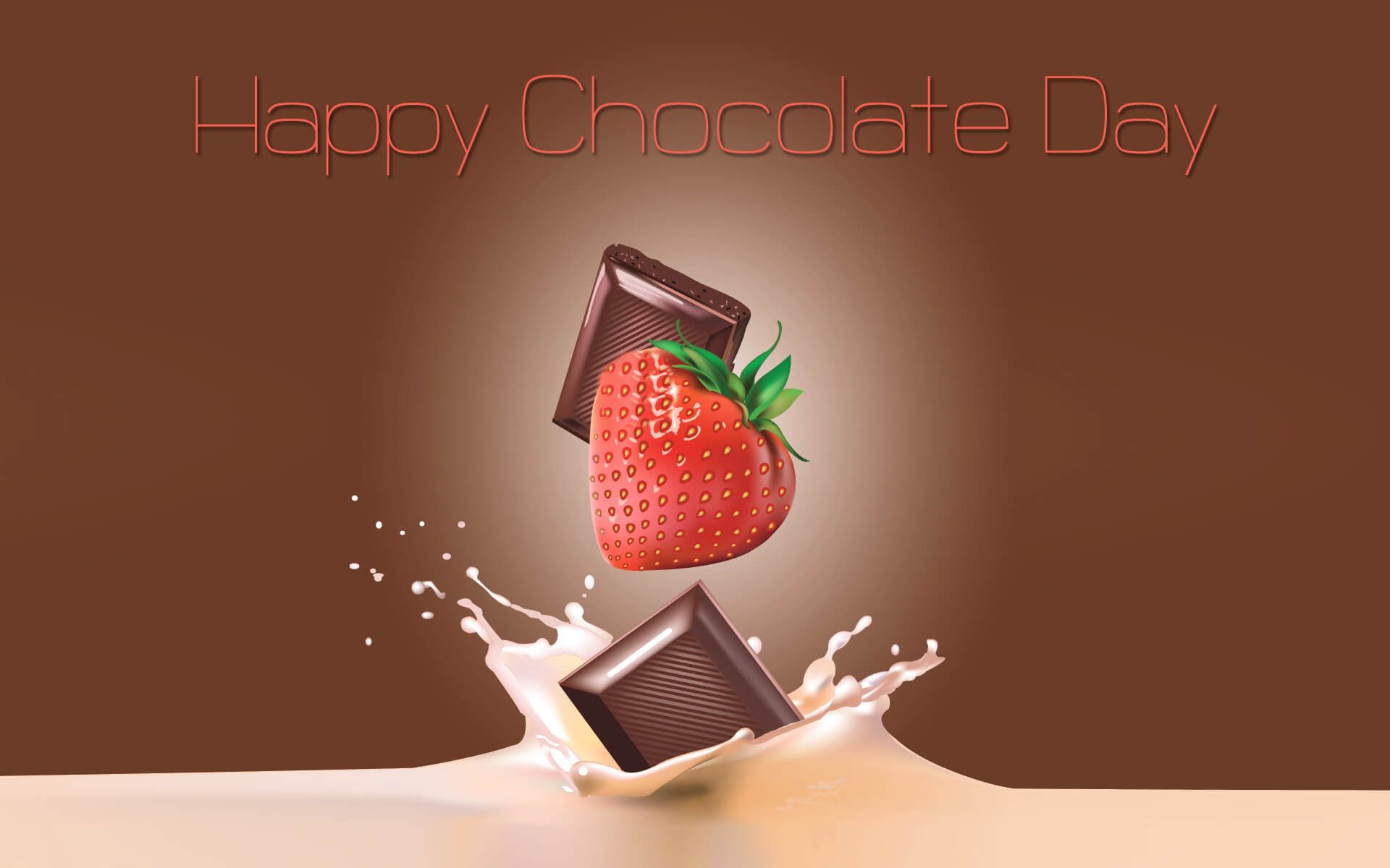 Happy Chocolate Day Strawberry Graphic .hdwallpaperfreedownload.com