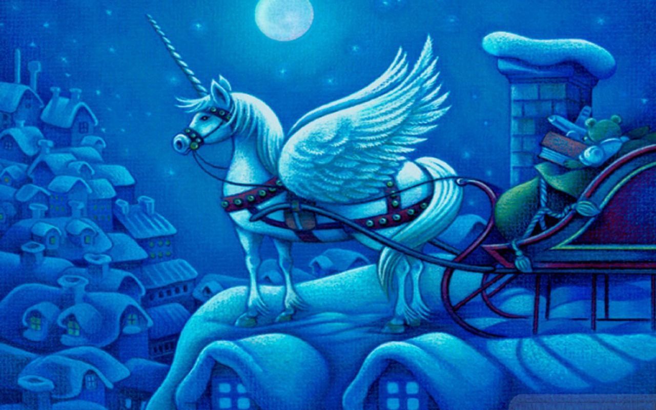 Christmas Unicorn Wallpaper Free Christmas Unicorn Background