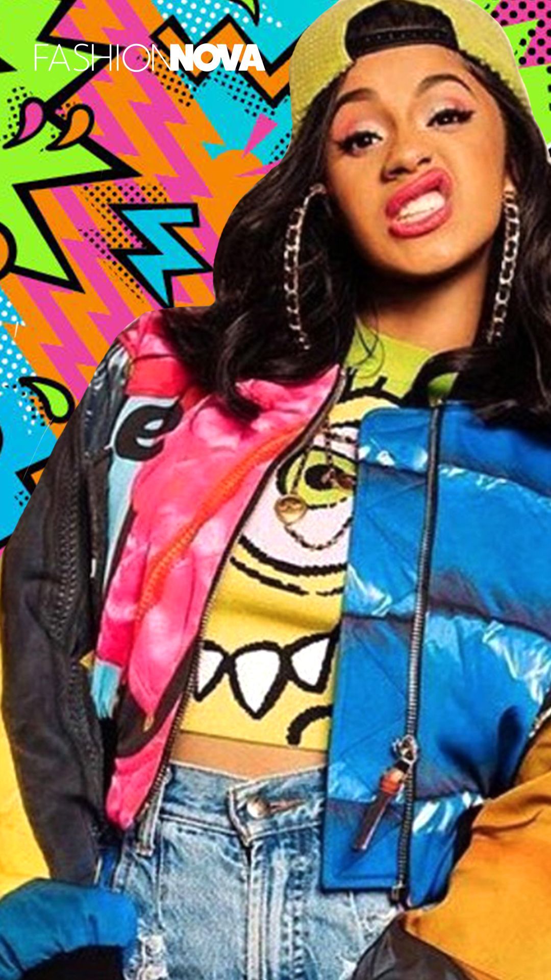 Cardi B Cartoon Wallpaper