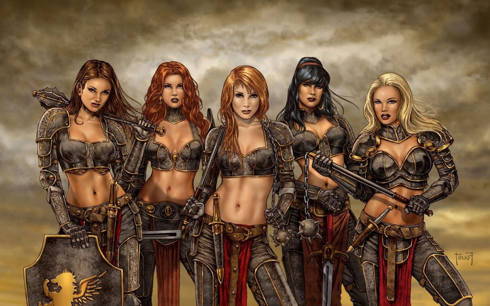 Amazons Women Warrior fantasy art 4k ultra HD wallpaper for high resolution computer and laptop, Wallpaper13.com