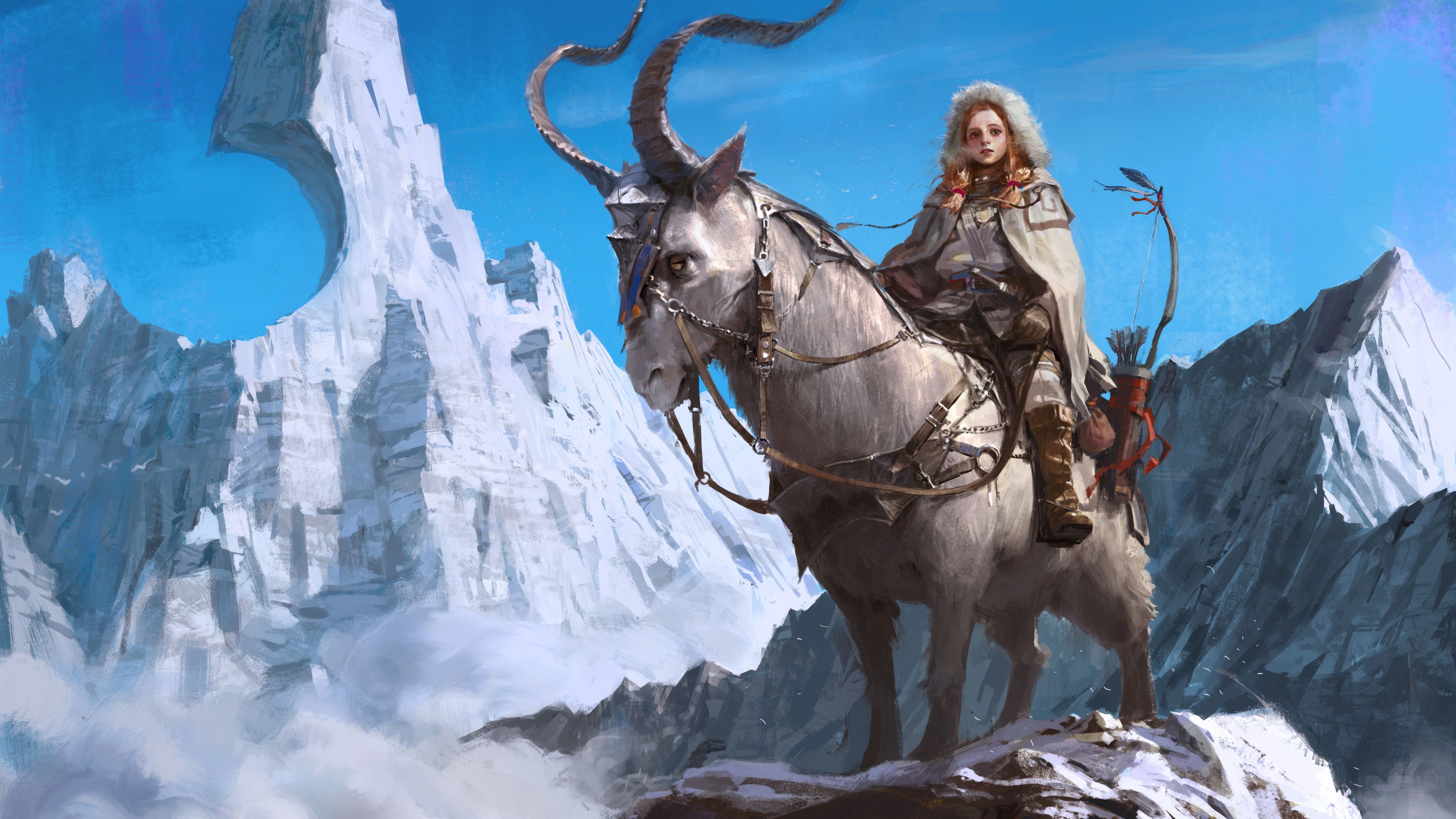 Woman Warrior Sitting On Creature .teahub.io