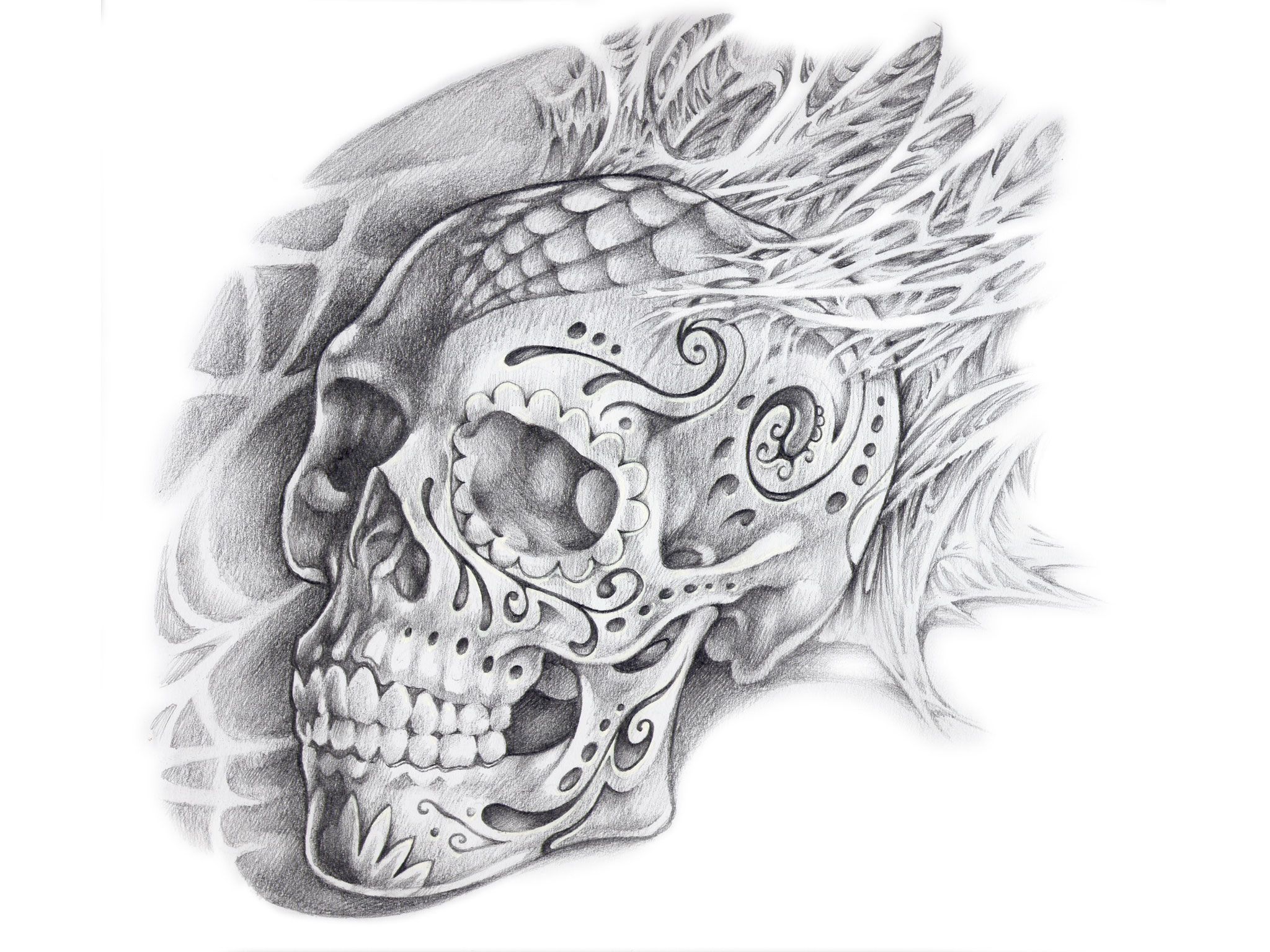 Candy skull tattoo, Tattoo designs .com