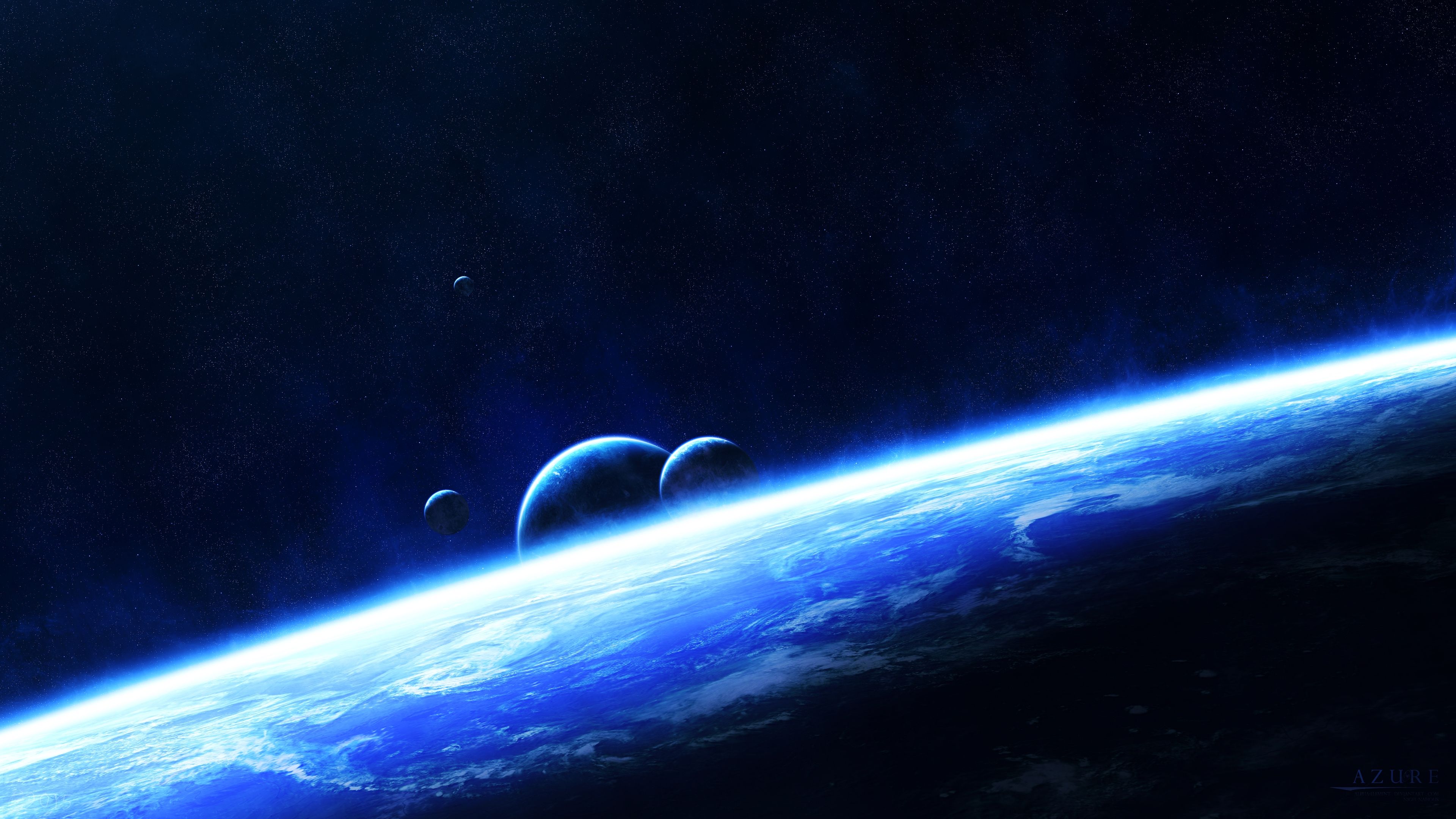 Wallpaper Planets, Space, Glow, Universe Universe Wallpaper 4k