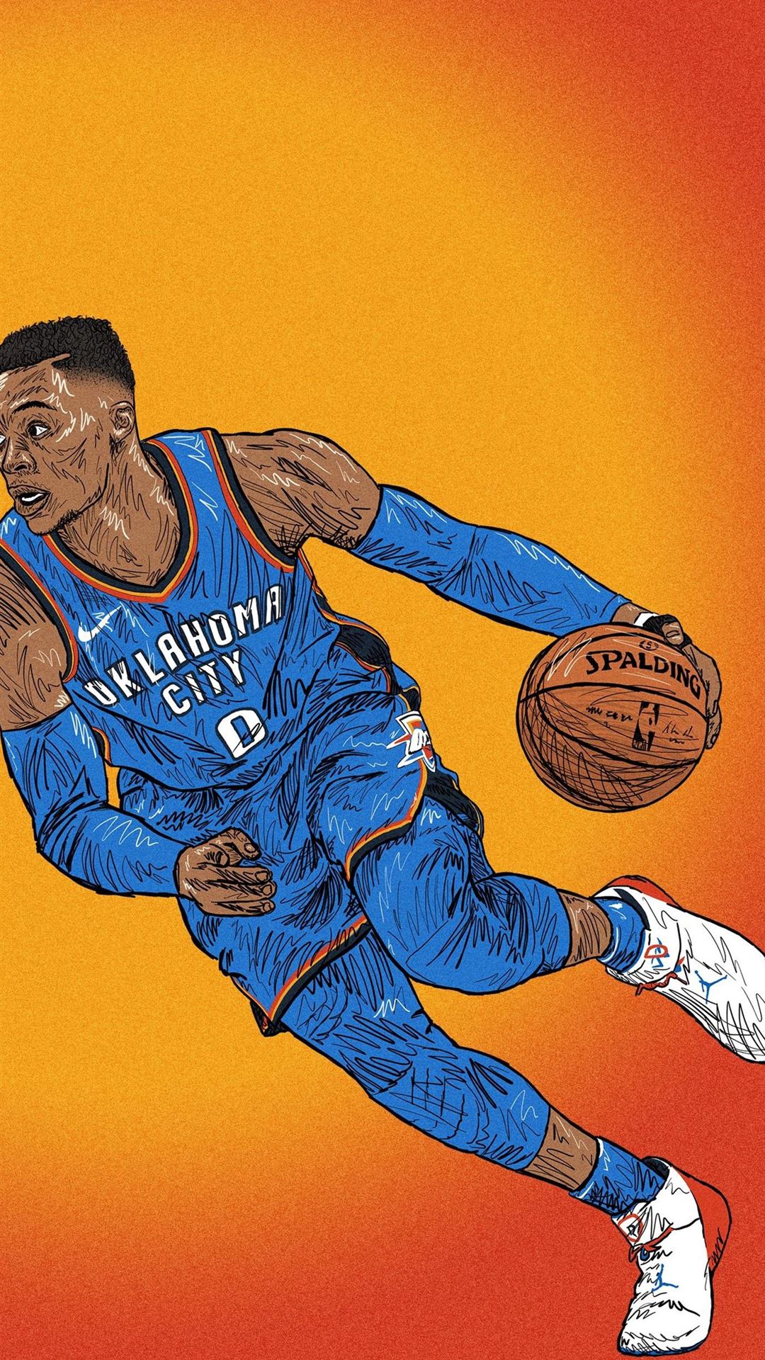 Westbrook Basketball Player HD iPhone 8 Wallpaper Free Download