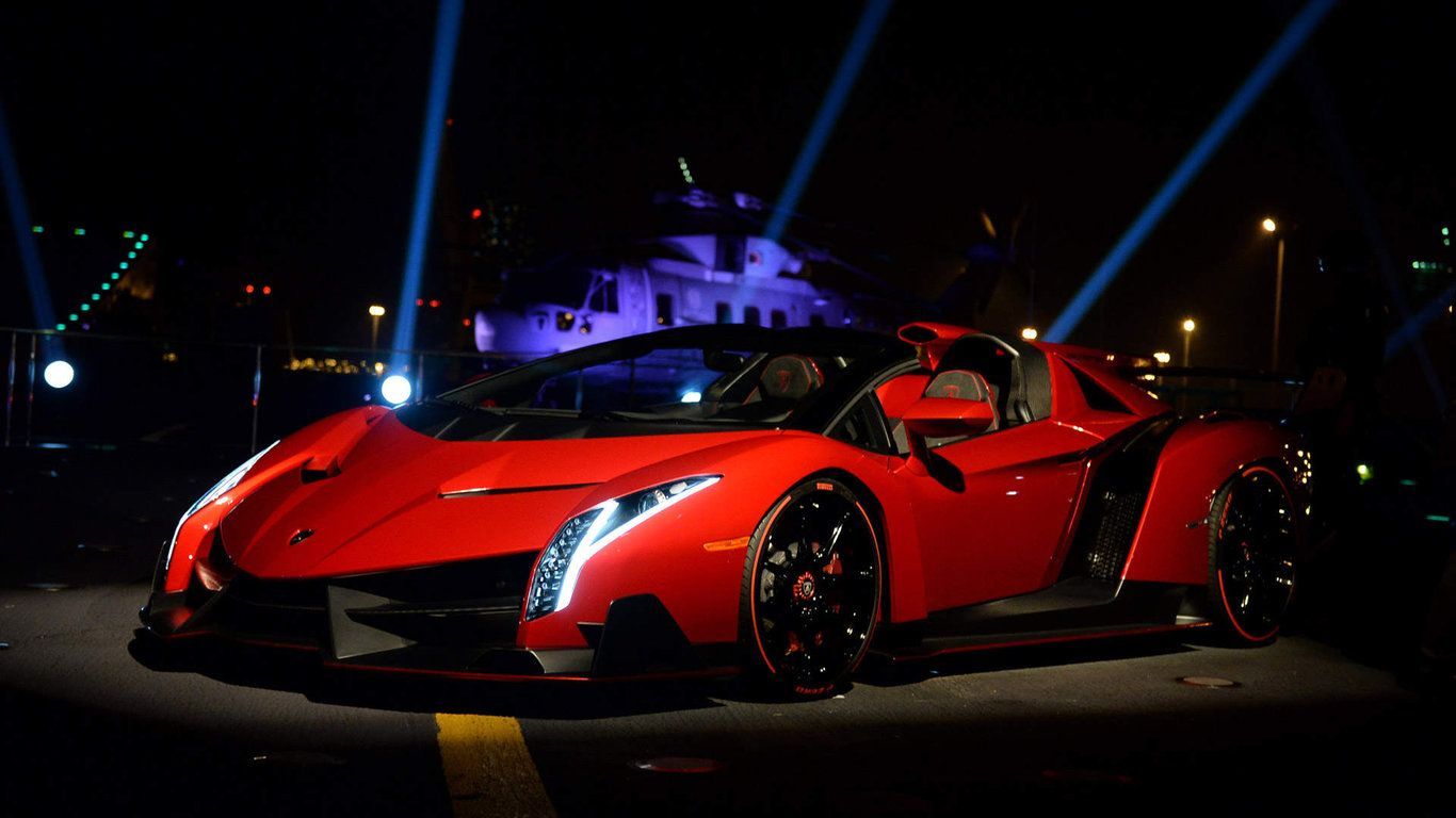 Red Lamborghini Veneno Roadster .com