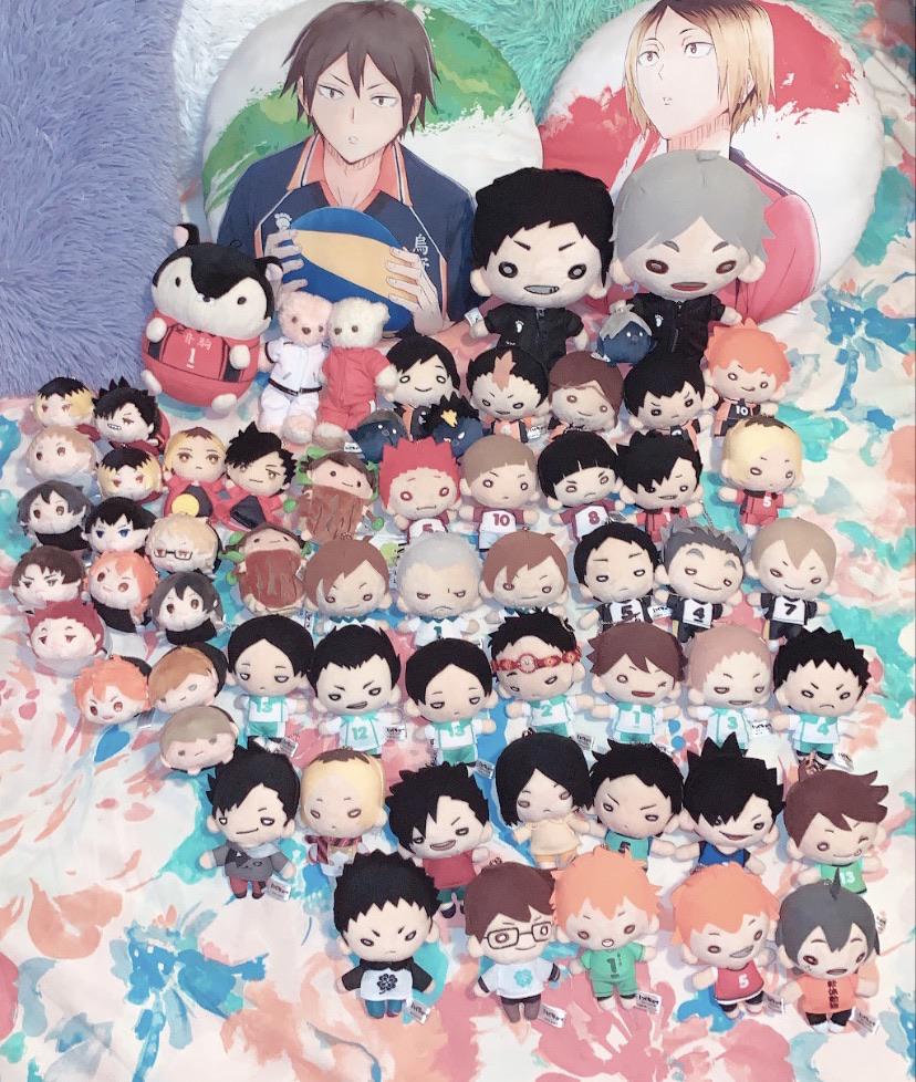 current Haikyuu plush collection .reddit.com