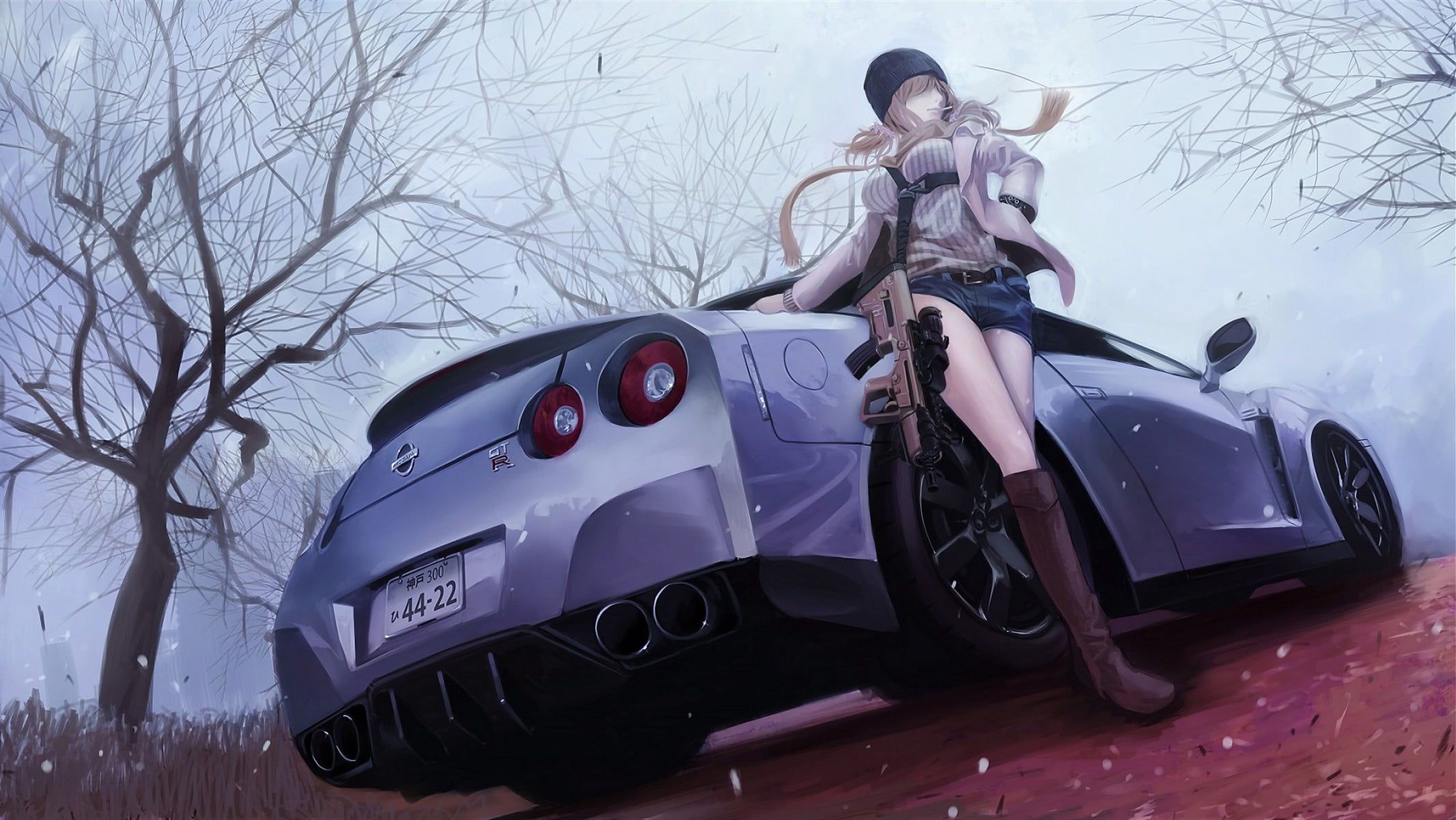 Female Anime Character Illustration, Vehicle, Car, Anime Girls Wallpaper • Wallpaper For You