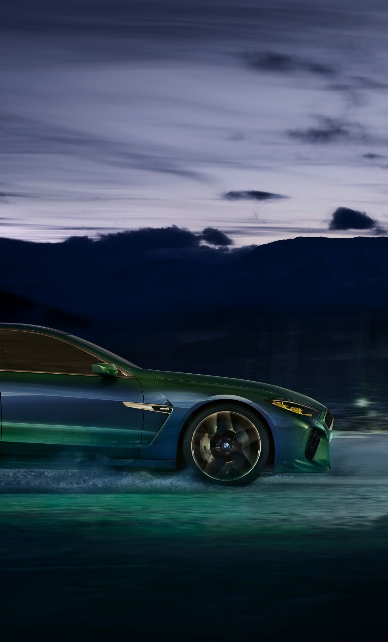 Download Green, BMW M8 Gran Coupe .wallpapercan.com