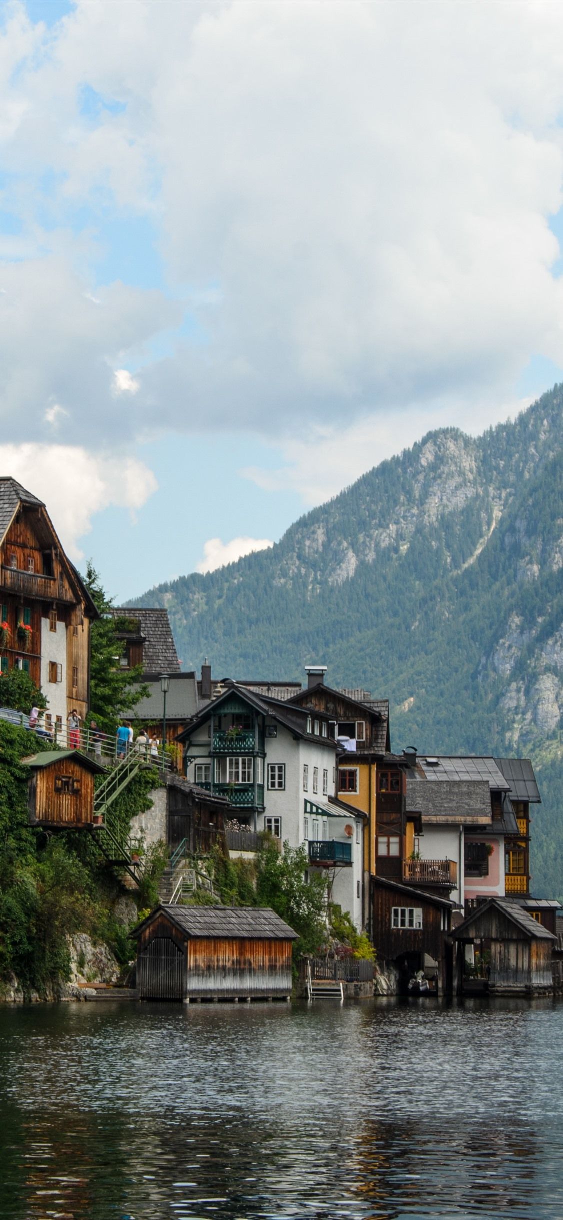 Austria, Hallstatt, Lake, Alps, Houses .best Wallpaper.net