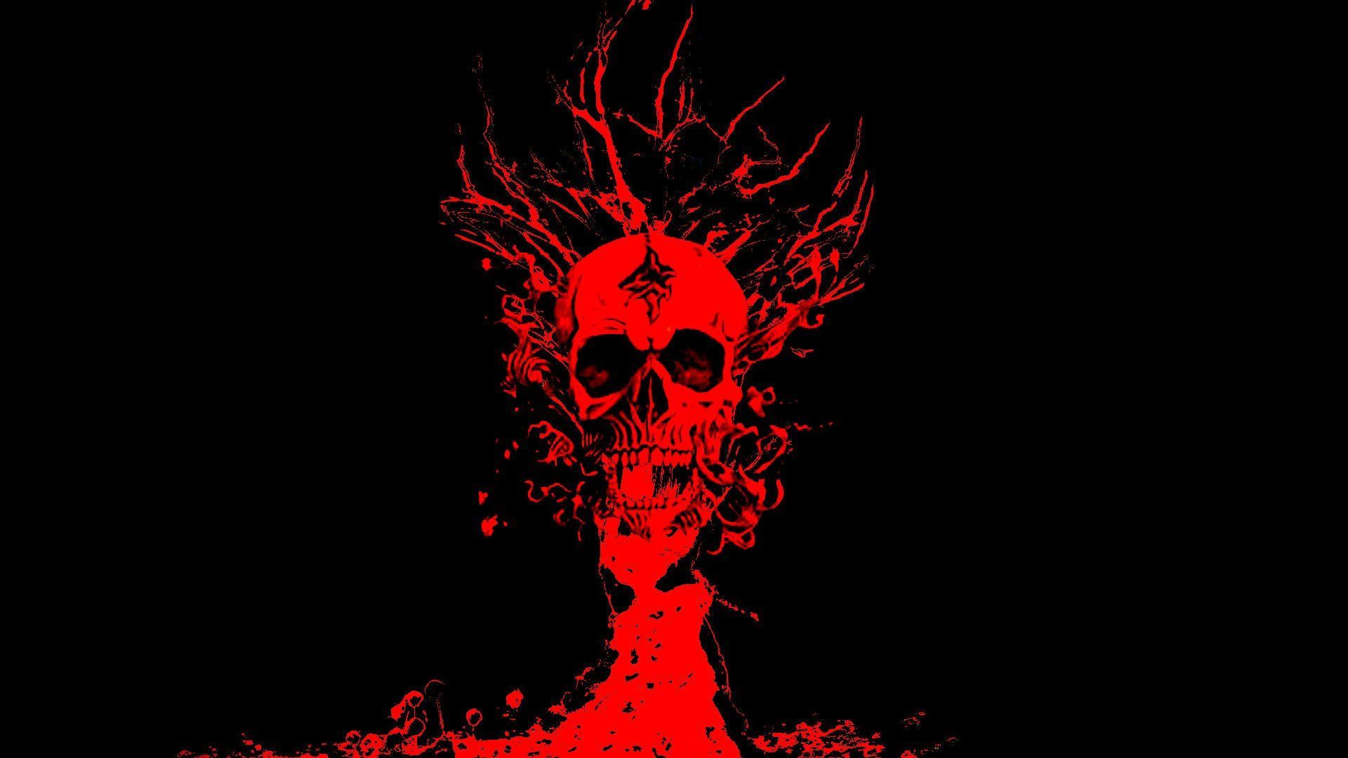 Black Red Skull Wallpaper Hdwalpaperlist.com