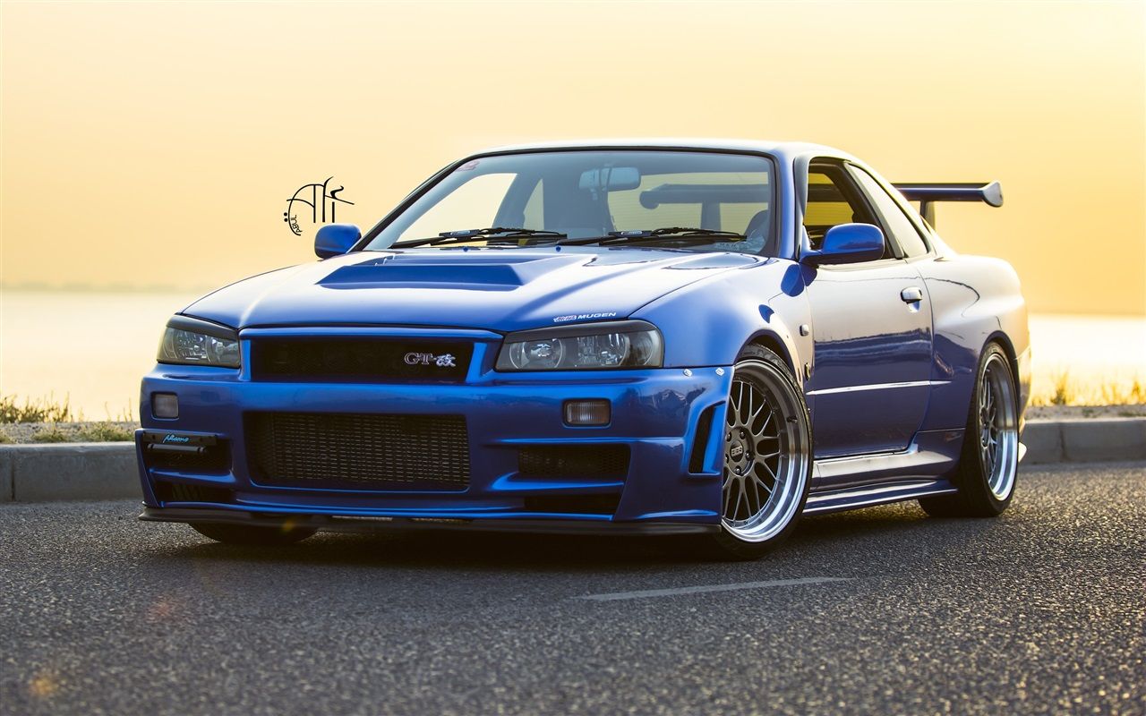 Wallpaper Nissan GTR R34 Blue Car .best Wallpaper.net