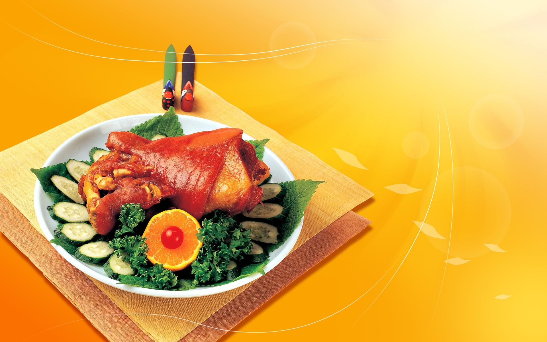 Gourmet dinner wallpaper .v3wall.com