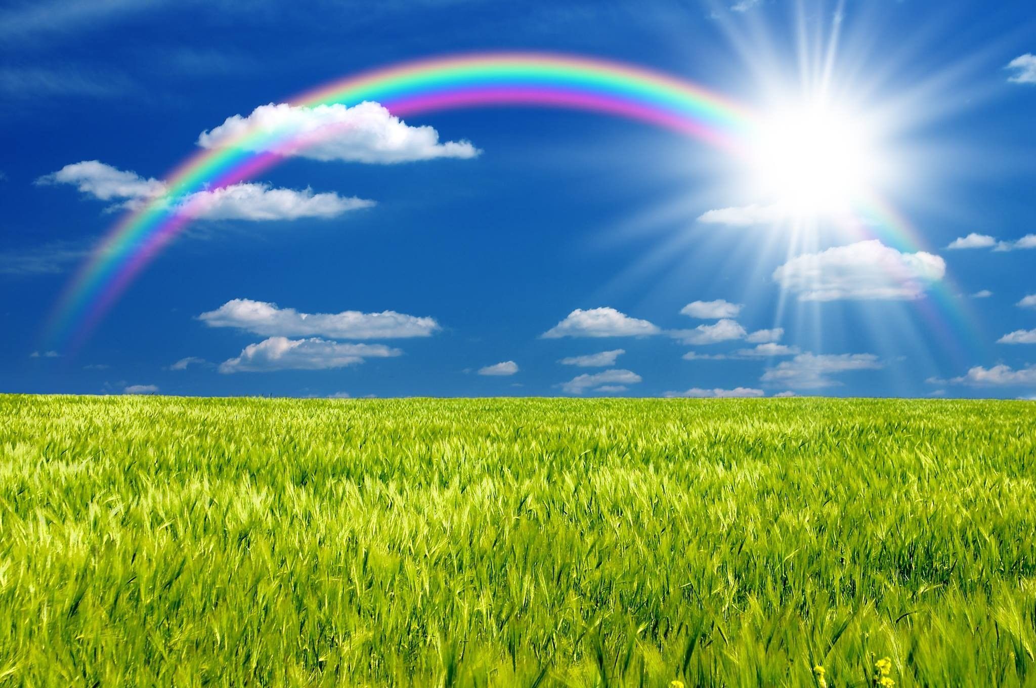 Rainbow Sky Background Wallpaperwalpaperlist.com