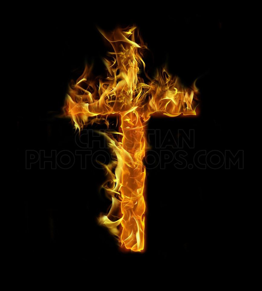 Burning Cross. Christian cross .com