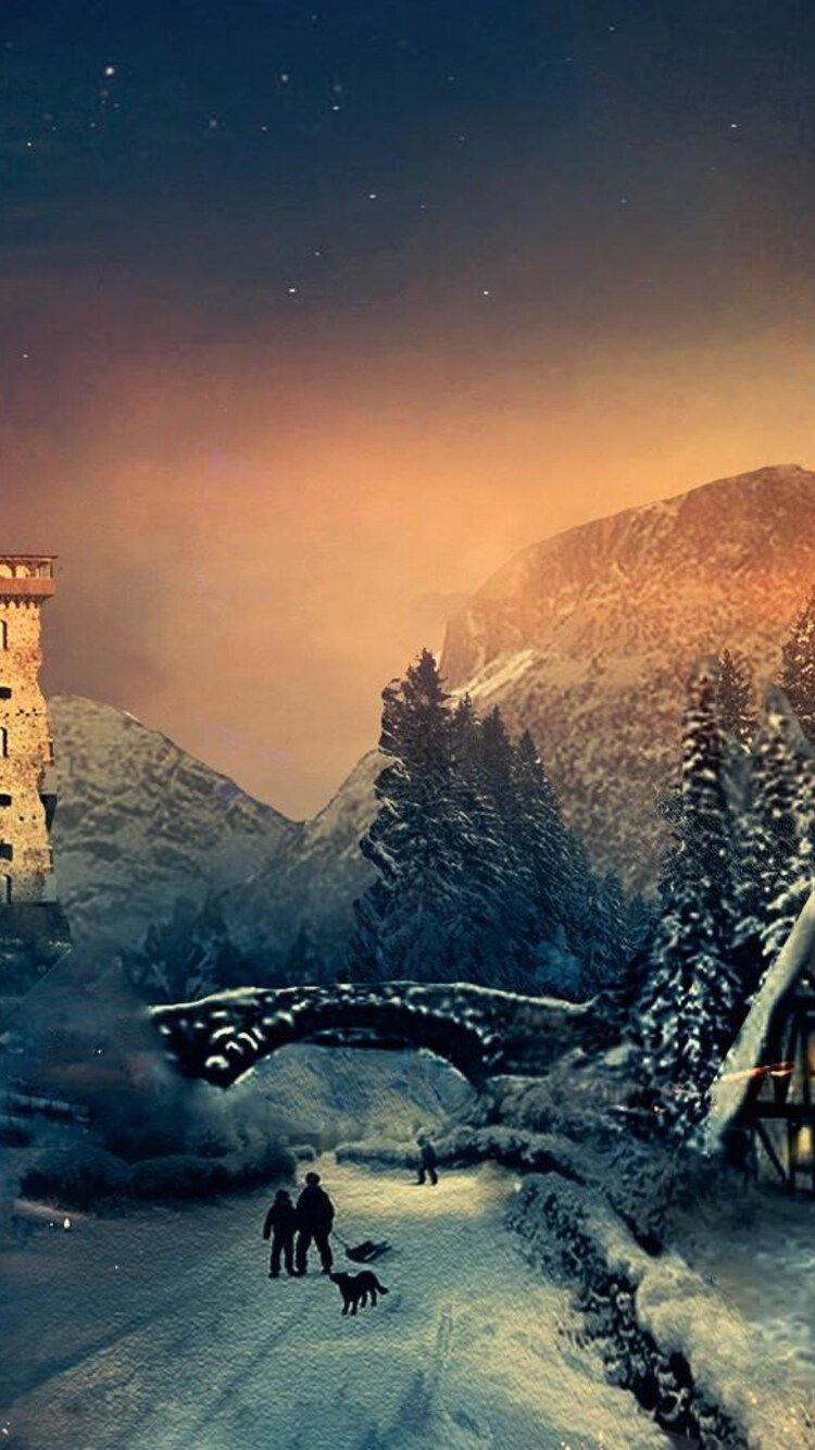 Christmas Winter Season iPhone .hdqwalls.com