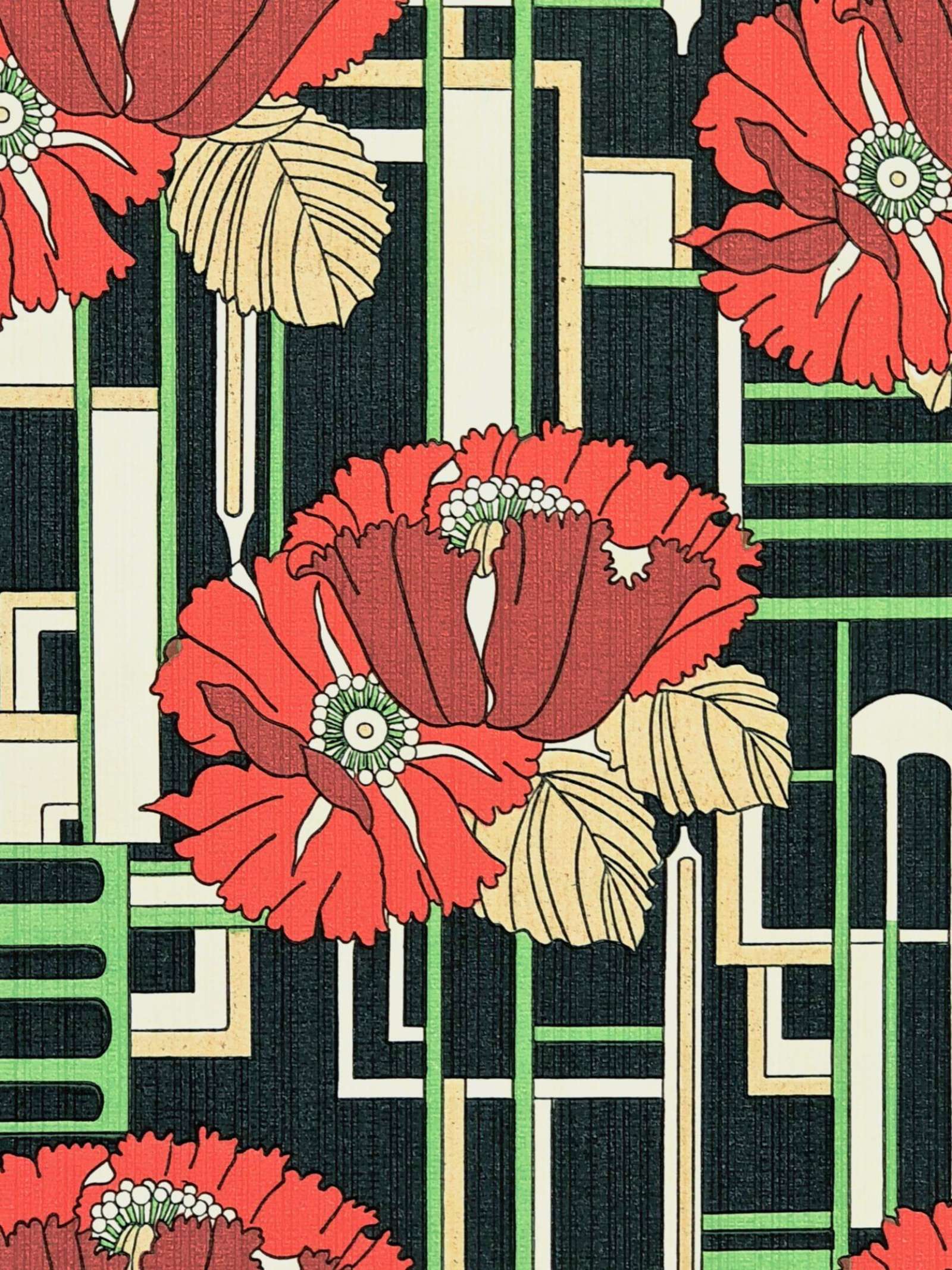 Vintage Art Deco Floral Wallpapervintagewallpaper.com · In stock