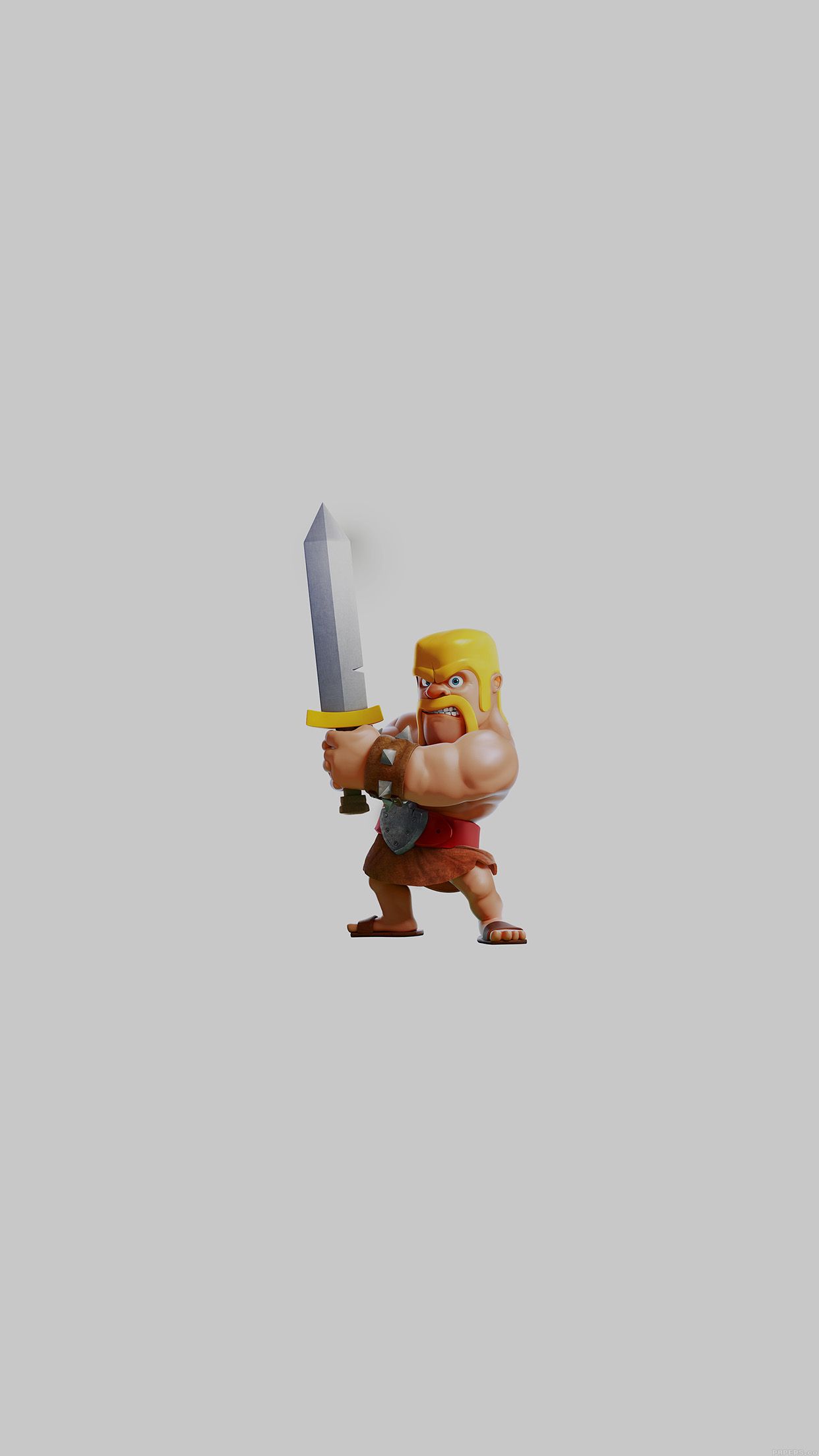 Barbarian Clash Of Clans Art Dark Gameiphone7papers.com