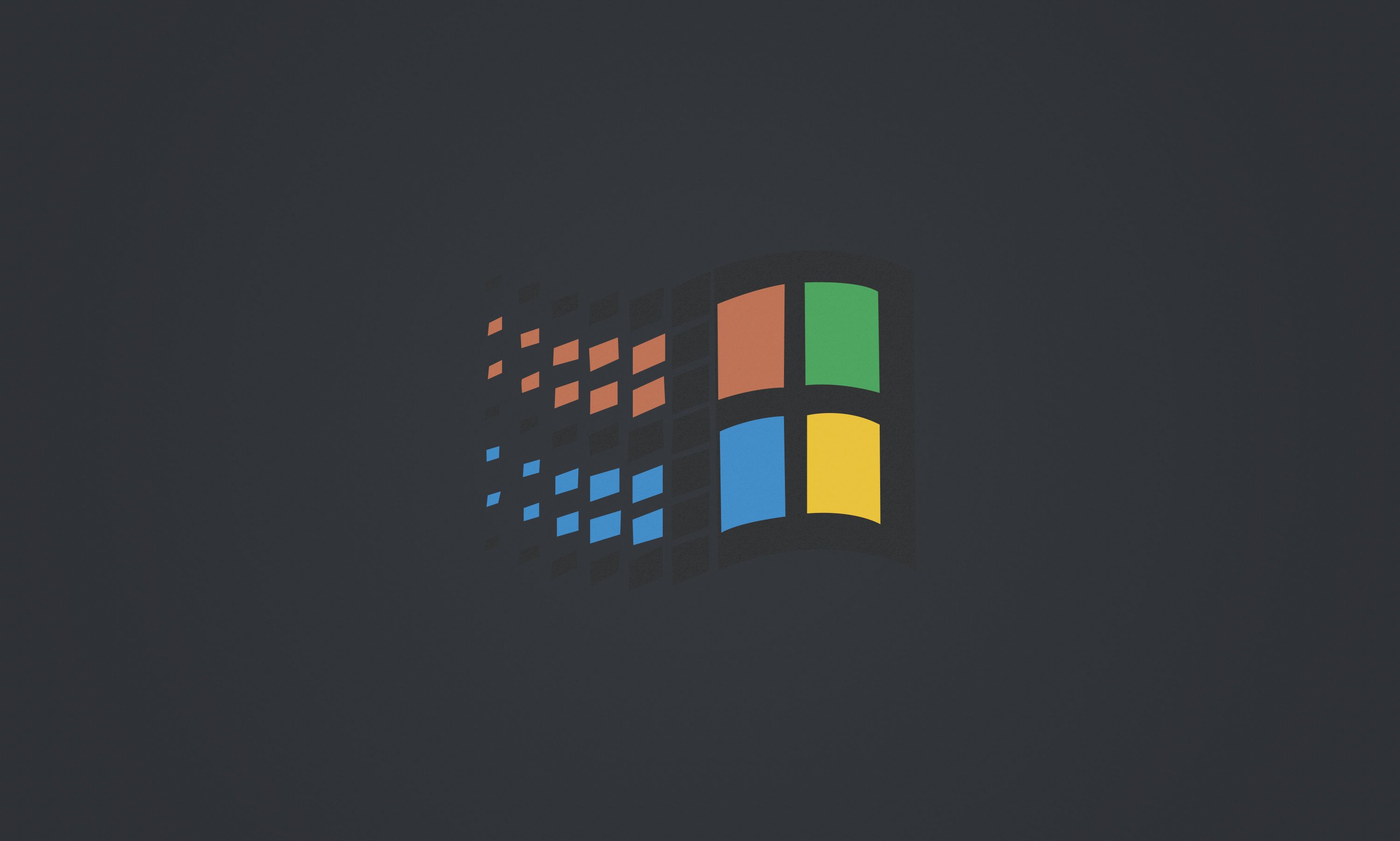 Windows 95 Minimalism Dark Background .wallha.com