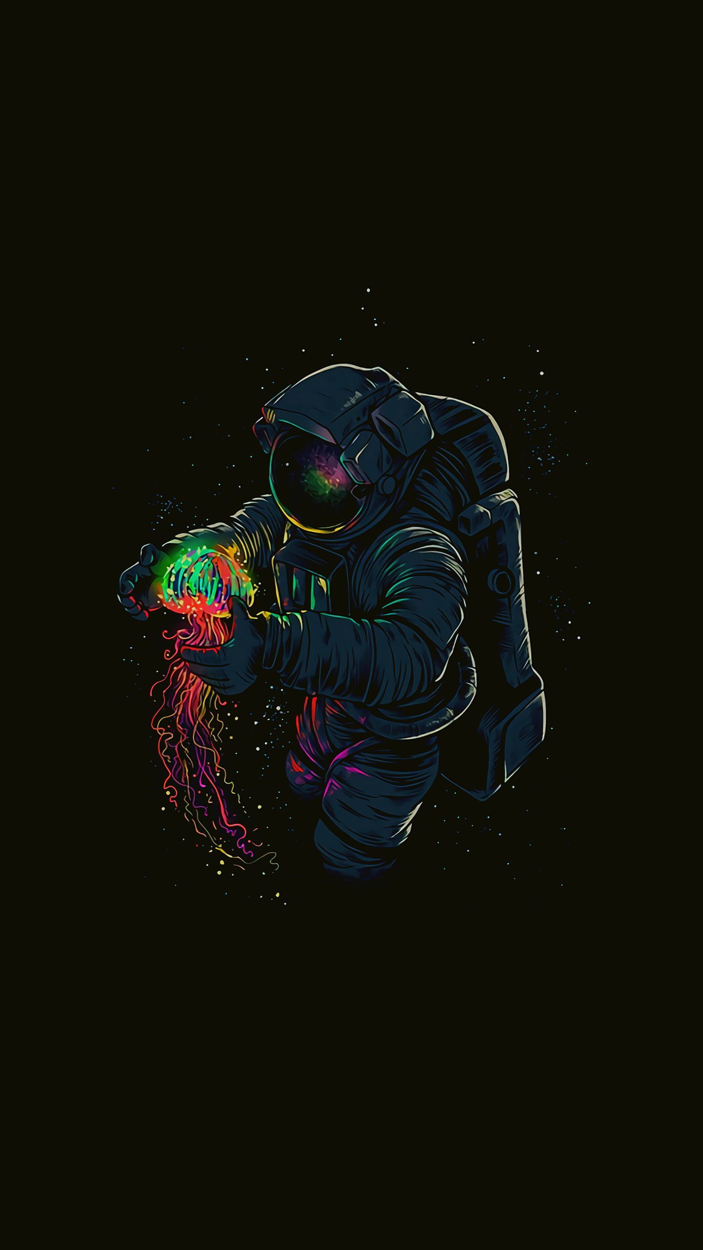 AMOLED Astronaut Wallpaper 1440X2560 4K of Wallpaper for Andriod