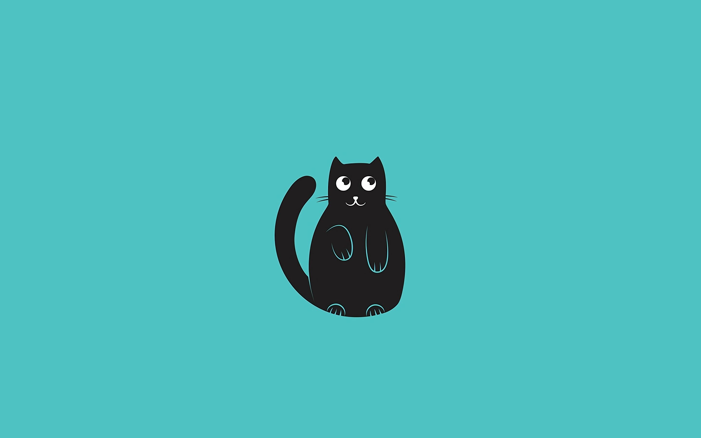 Cat Minimal Art 4k Macbook .hdqwalls.com