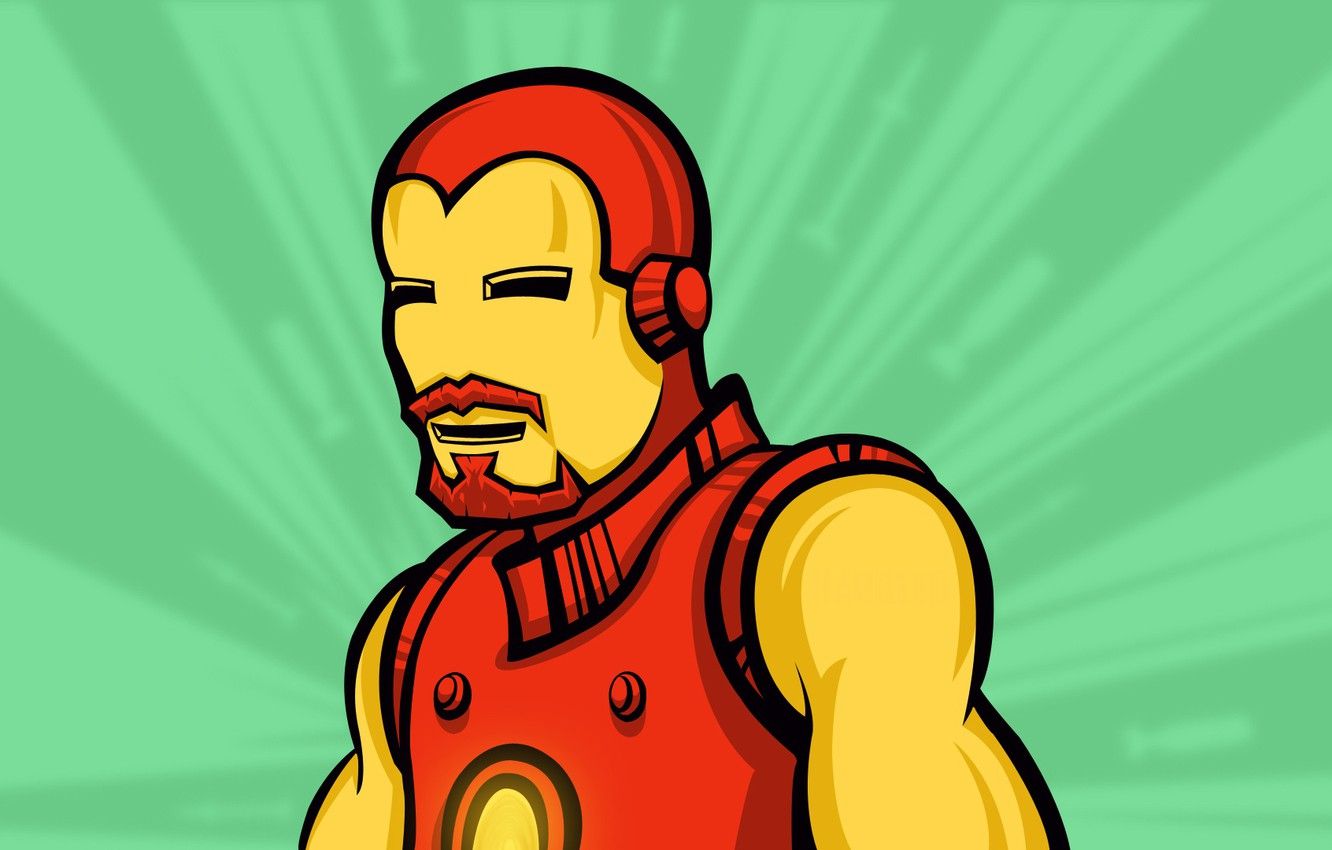 Wallpaper mustache, hero, Iron man .goodfon.com
