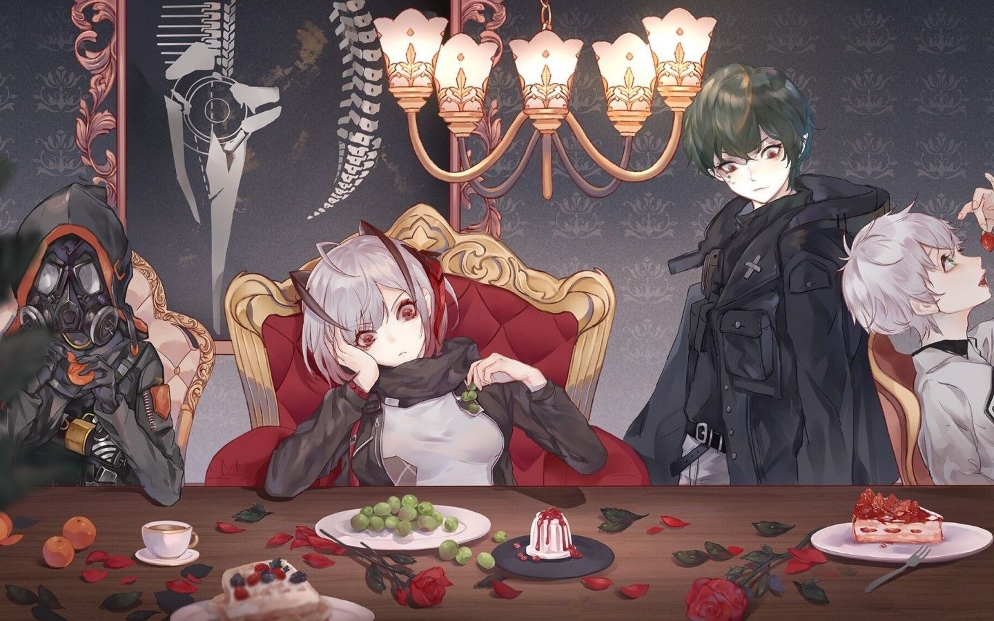 Arknights, Faust, Mephisto, W .wallpapermaiden.com