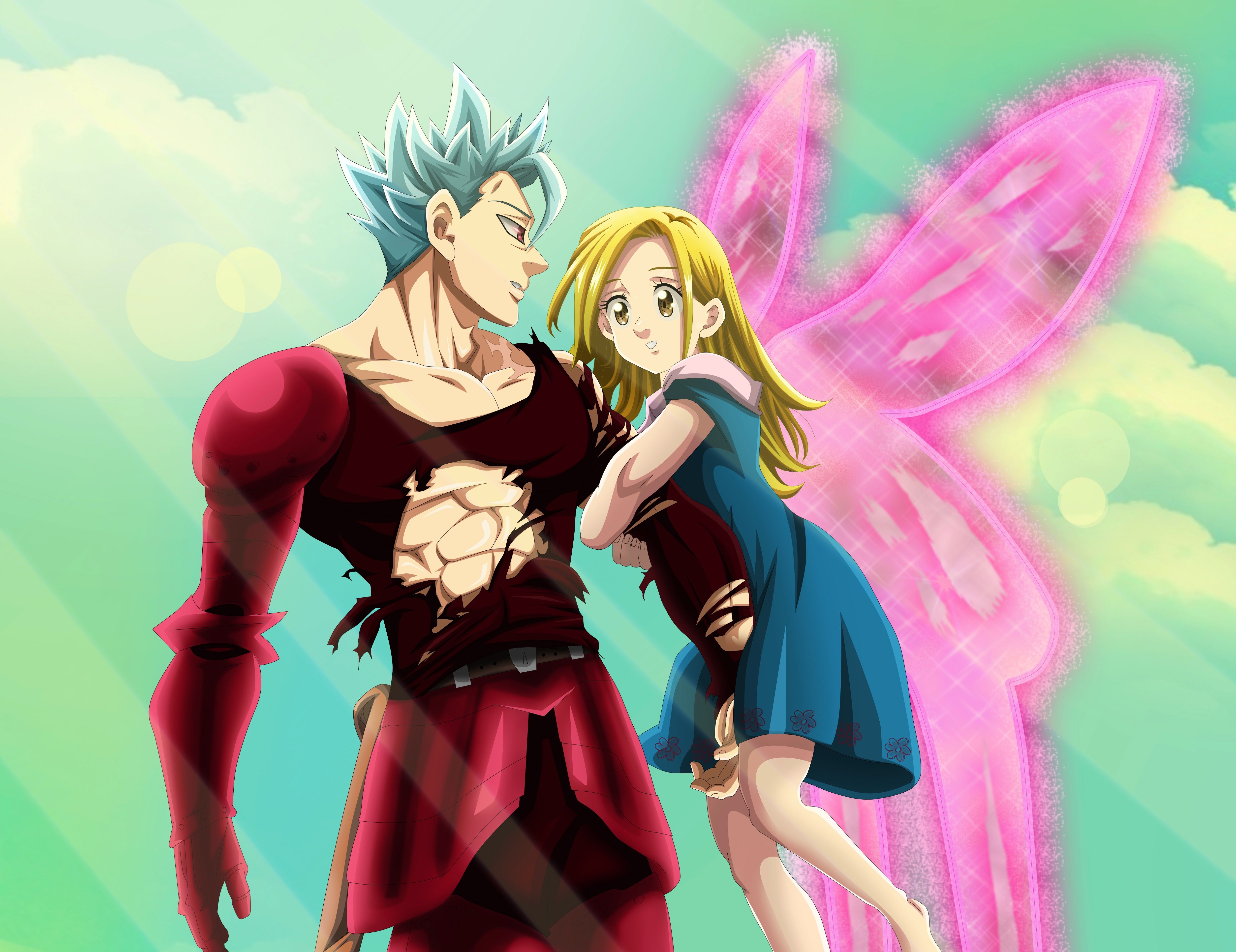 Title Ban And Elaine Anime The Seven Deadly Wings Seven Deadly Sins HD Wallpaper