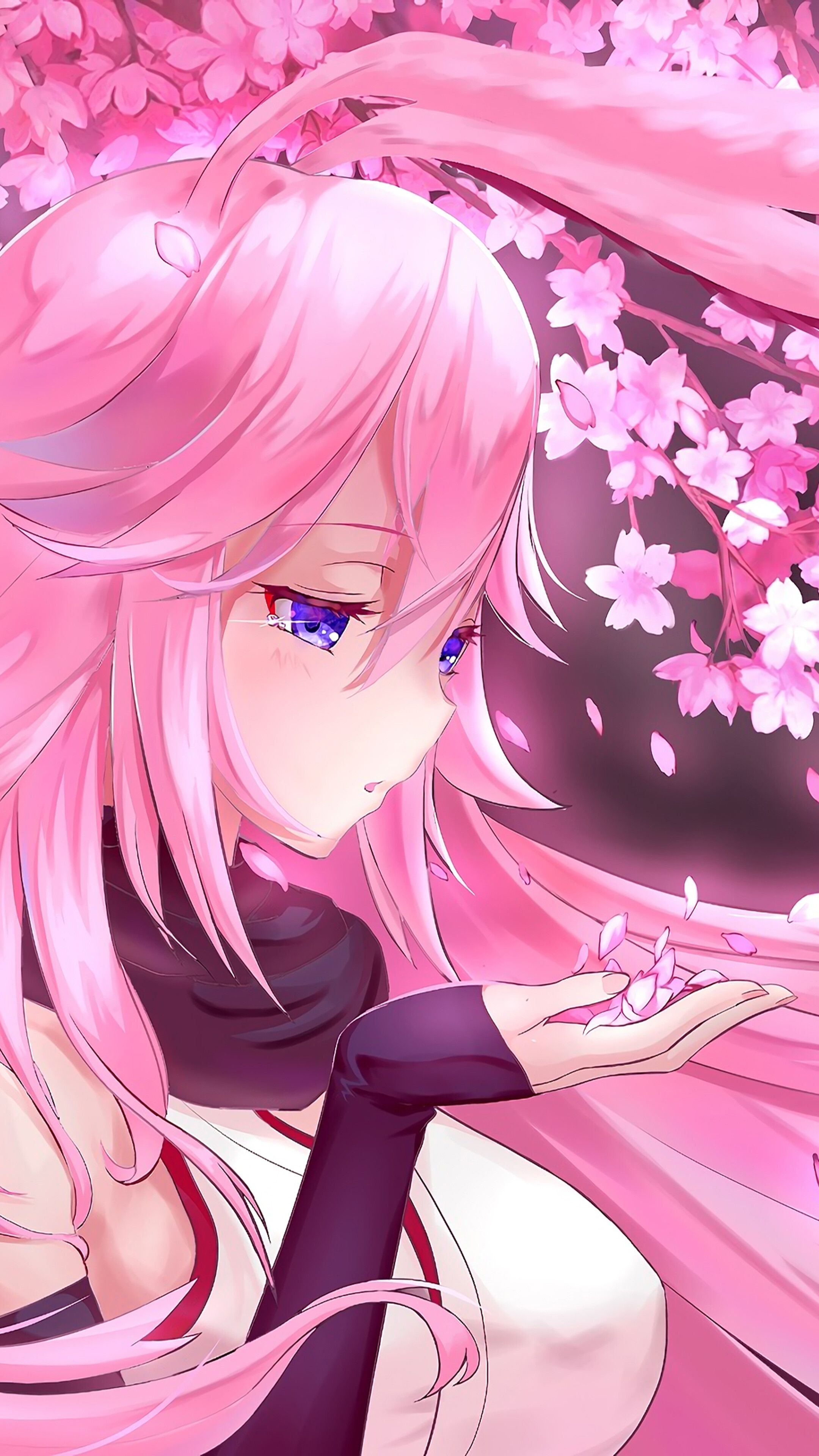 kawaii pink cute anime girl wallpaper