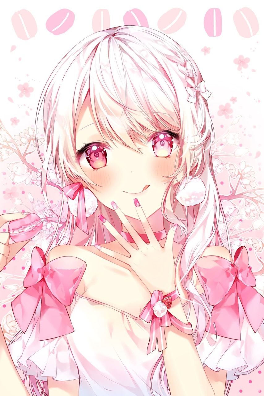 Anime Girl Cute Pink Wallpapers Wallpaper Cave