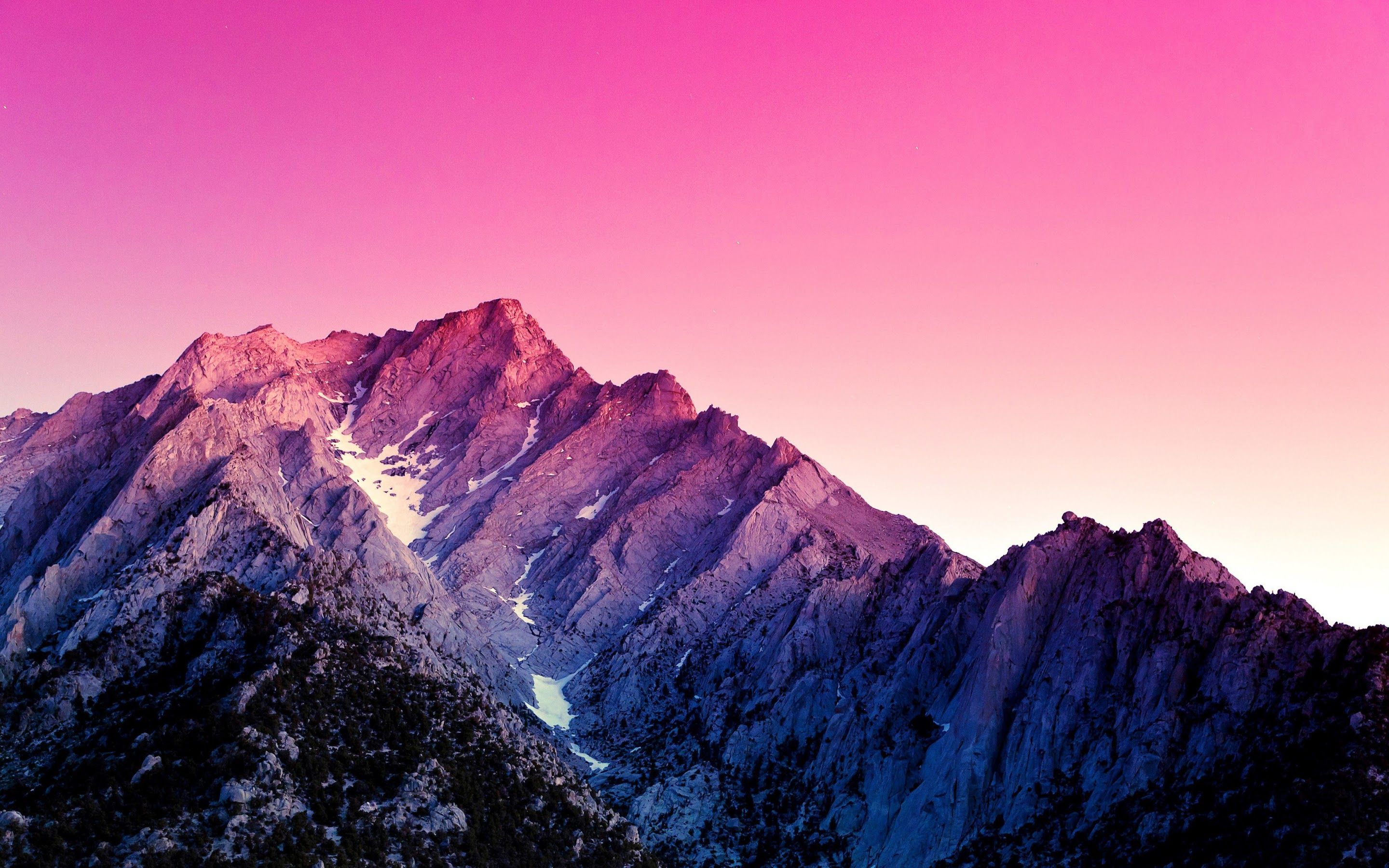 Mountain Purple Sky 4K Wallpaper