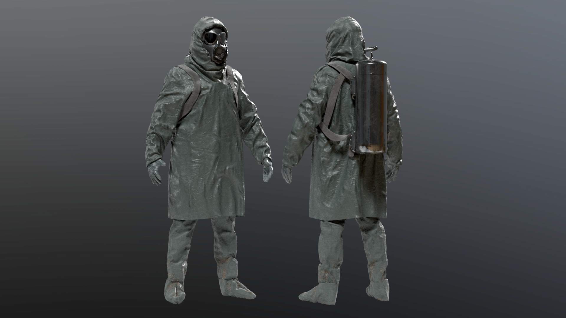 Chernobyl Liquidator Hazmat Suit 3D Modelrenderhub.com · In stock