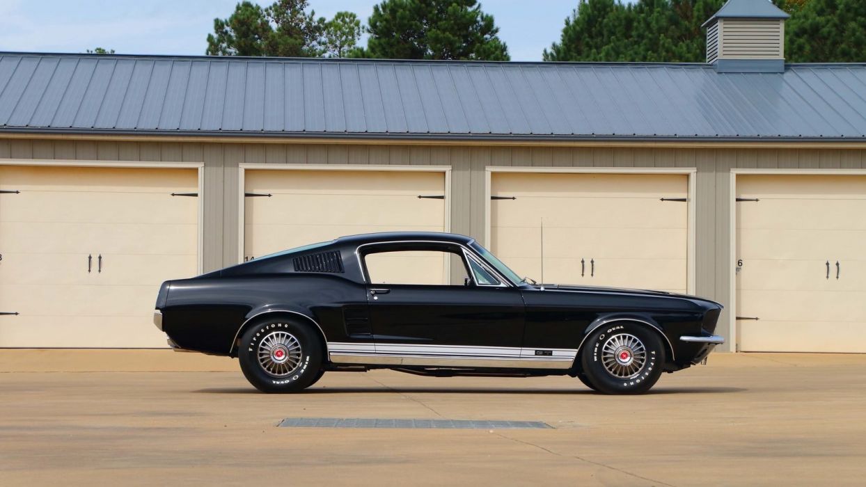 FORD MUSTANG (GT) FASTBACK black .wallpaperup.com
