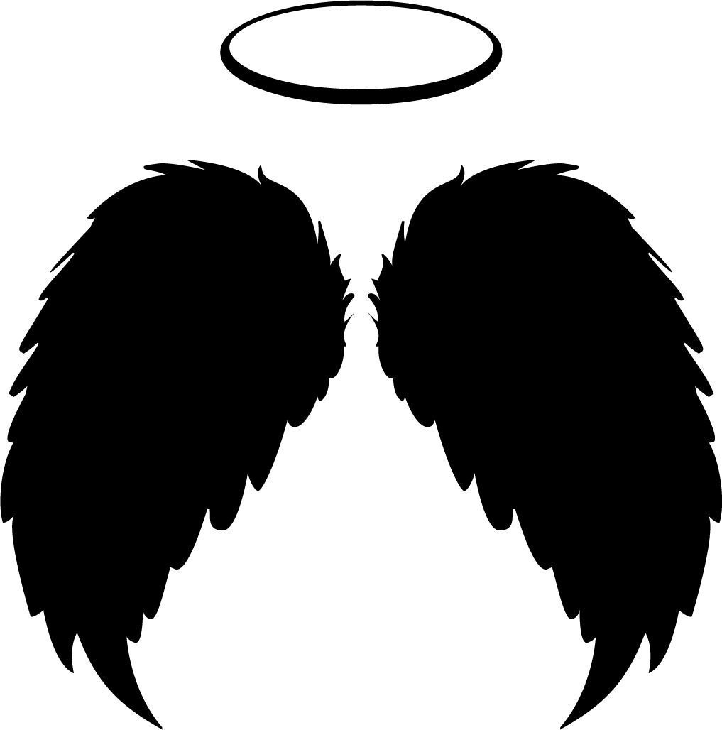 Angel Wings vinyl decal sticker halo .com