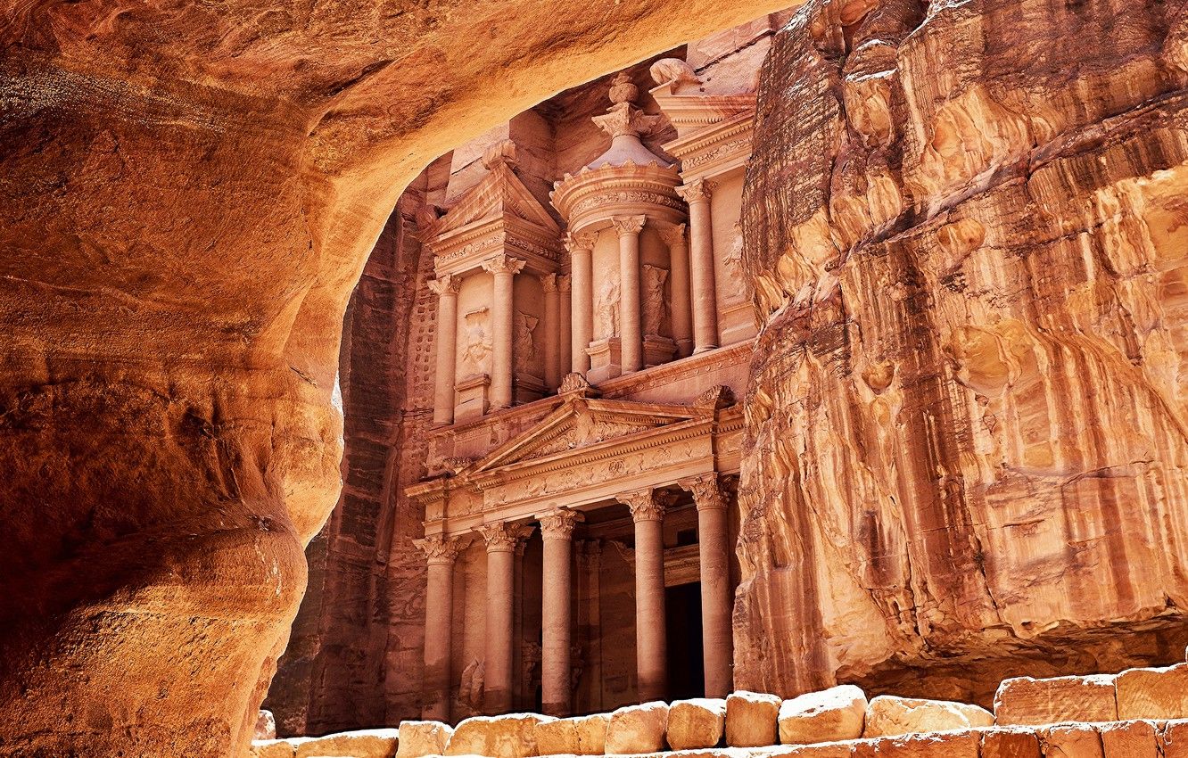 Petra ancient Jordan country candles rocks building 1080P wallpaper  hdwallpaper desktop  City of petra World heritage sites Wonders of the  world