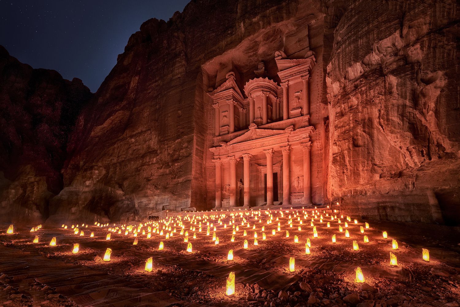 Photo Wallpaper Petra By Night II .betterwalls.at · In stock