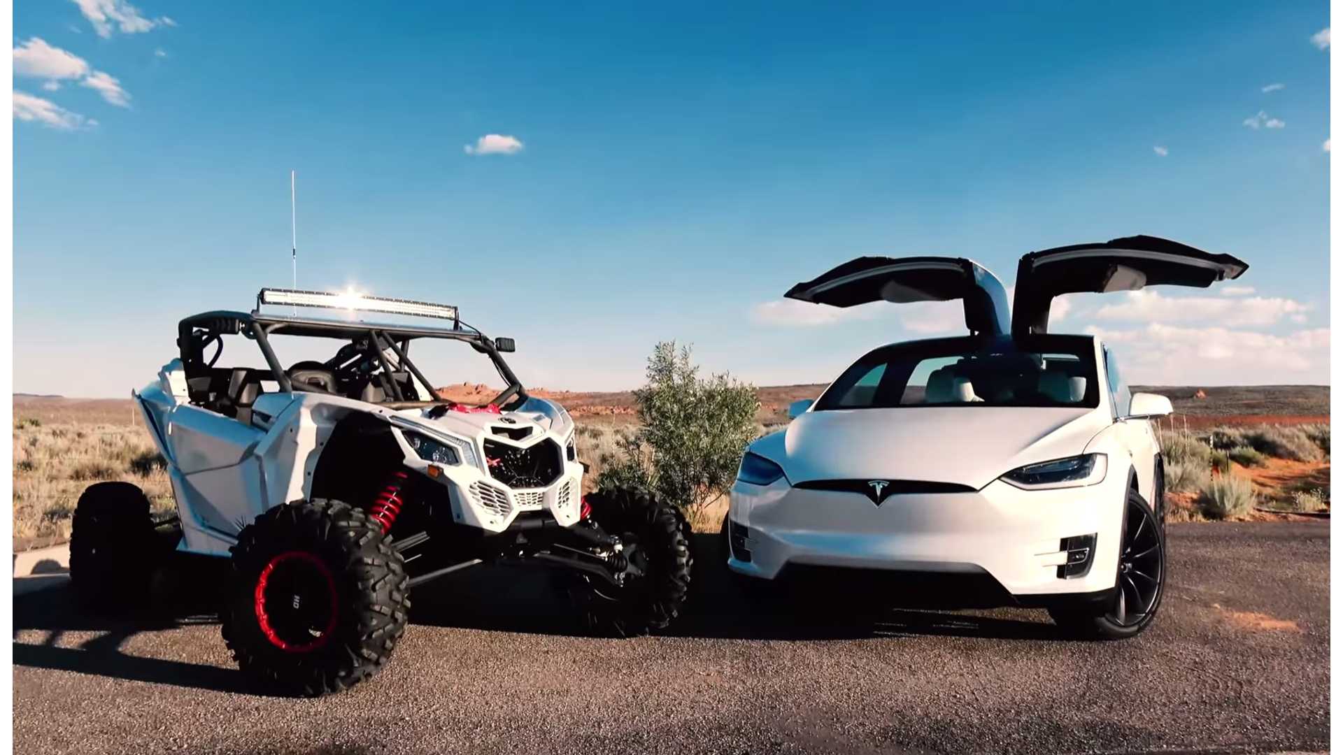 Tesla Model X Versus Can Am Maverick X3 .insideevs.com