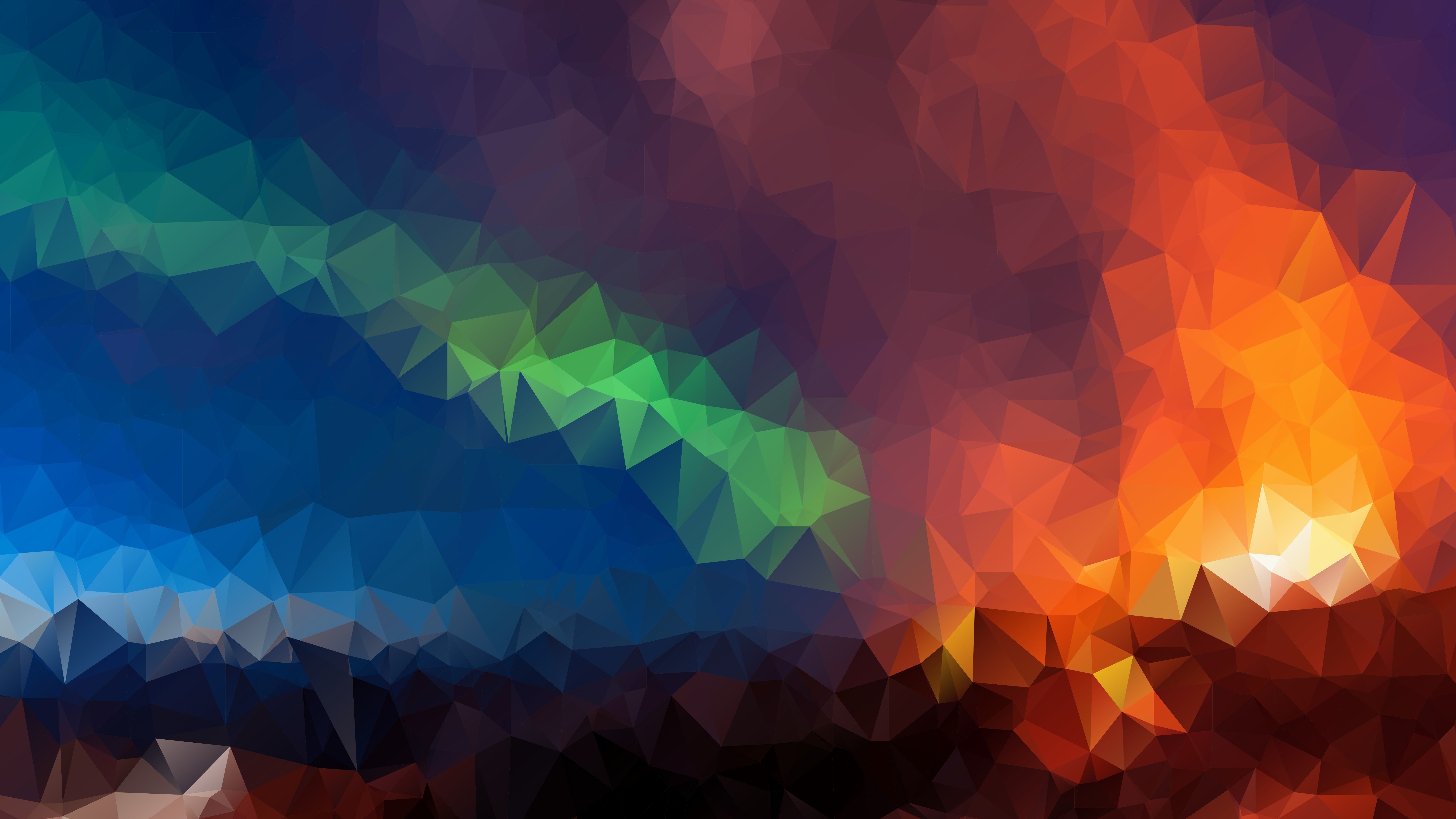 Abstract Colorful Polygon 8K Wallpaper