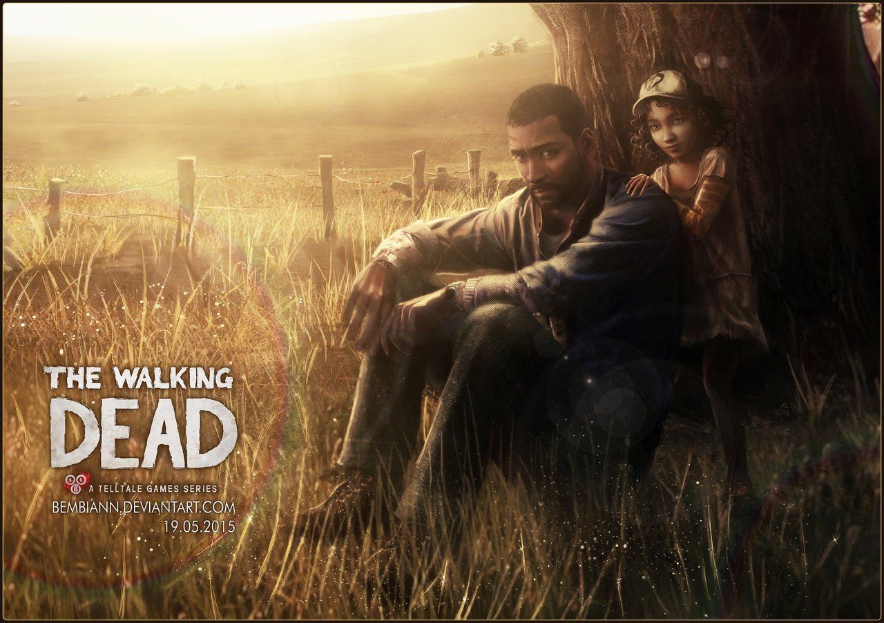 Lee and Clementine. Walking dead game .com
