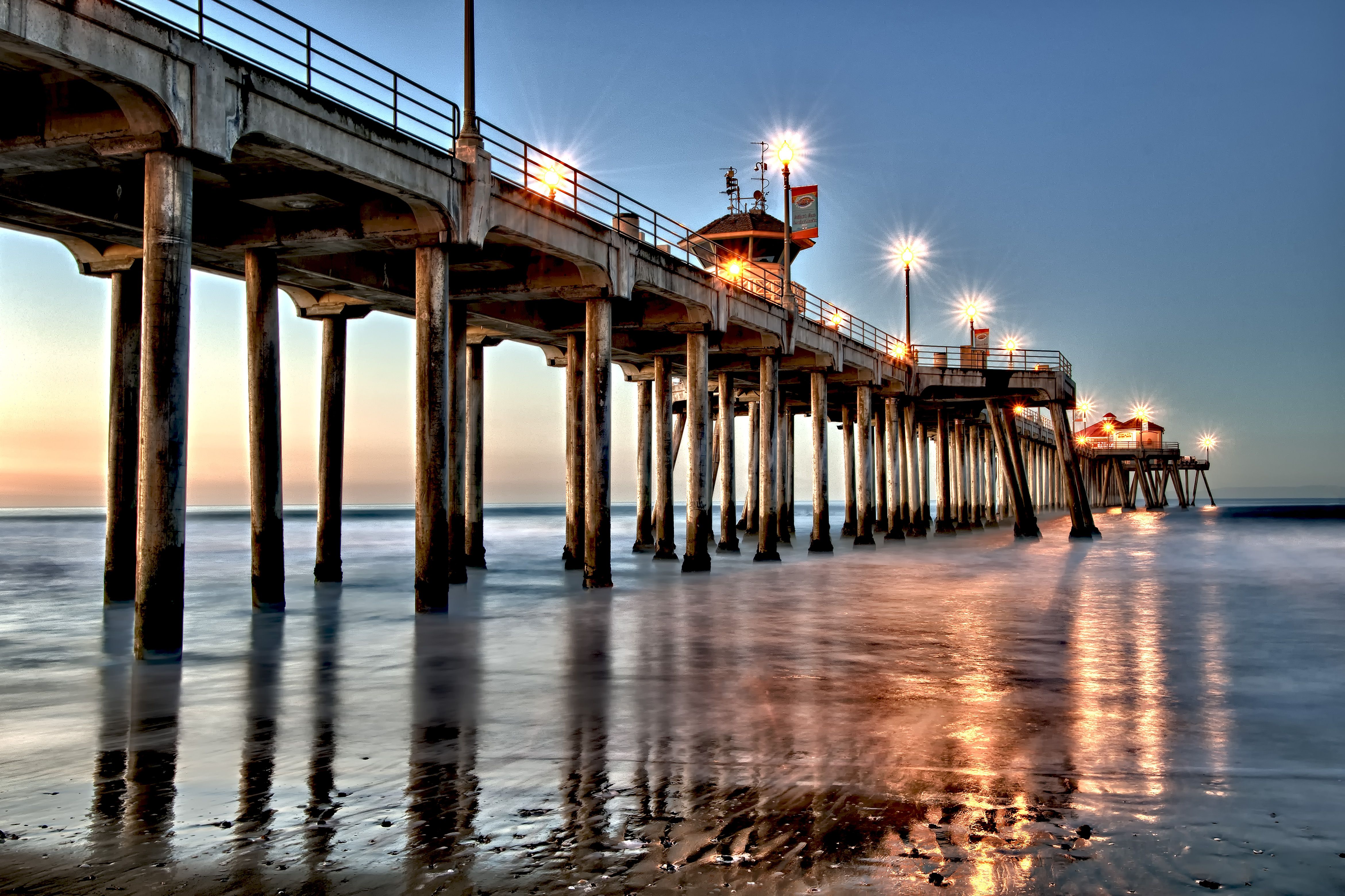 Huntington Beach CA Pier HDR Places .wallpaperafari.com