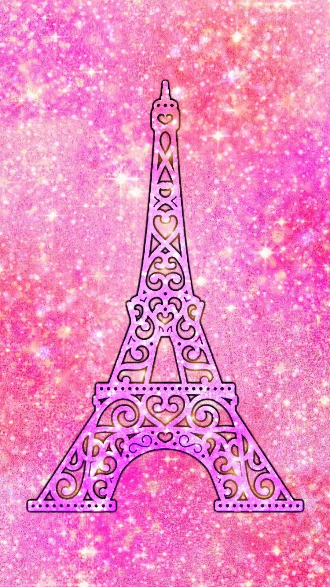eiffel tower love pink wallpaper