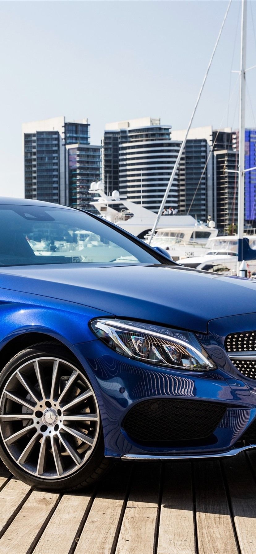 Mercedes Benz AMG C Class C205 Blue .best Wallpaper.net