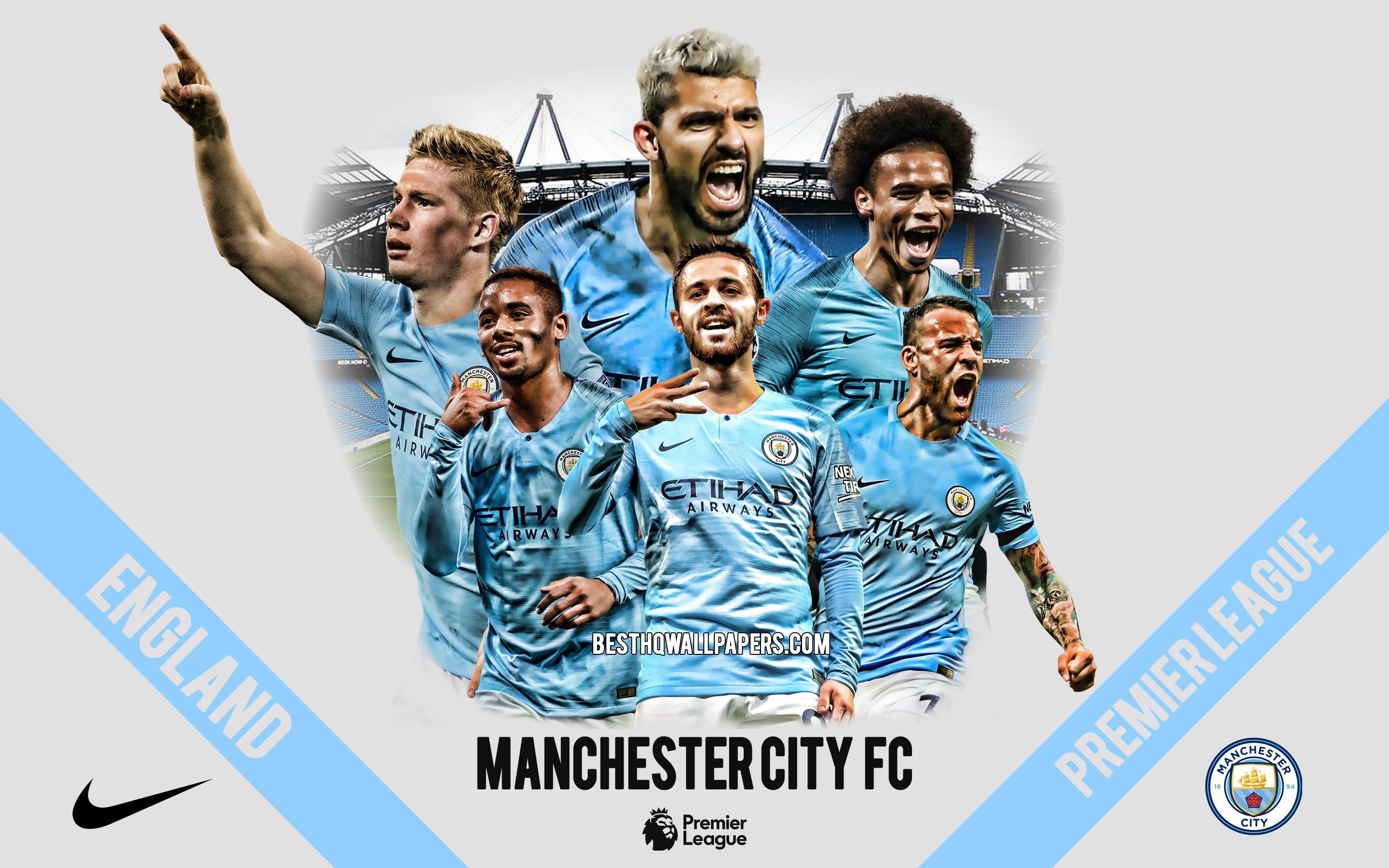 Download wallpapers Manchester City, Football Club, New emblem